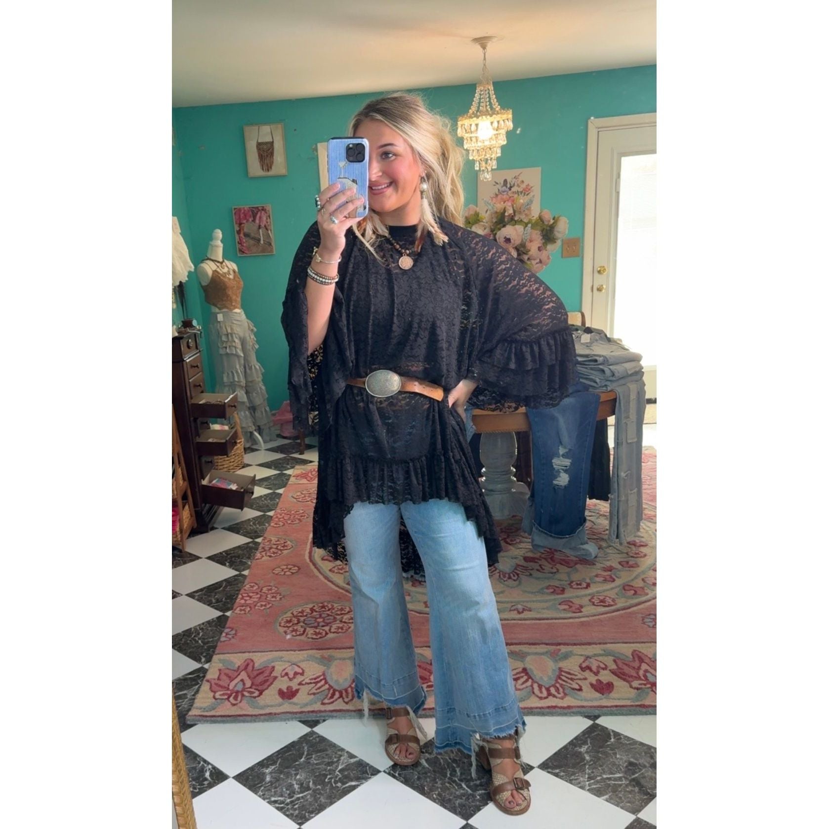 Wild At Heart Black Lace Top