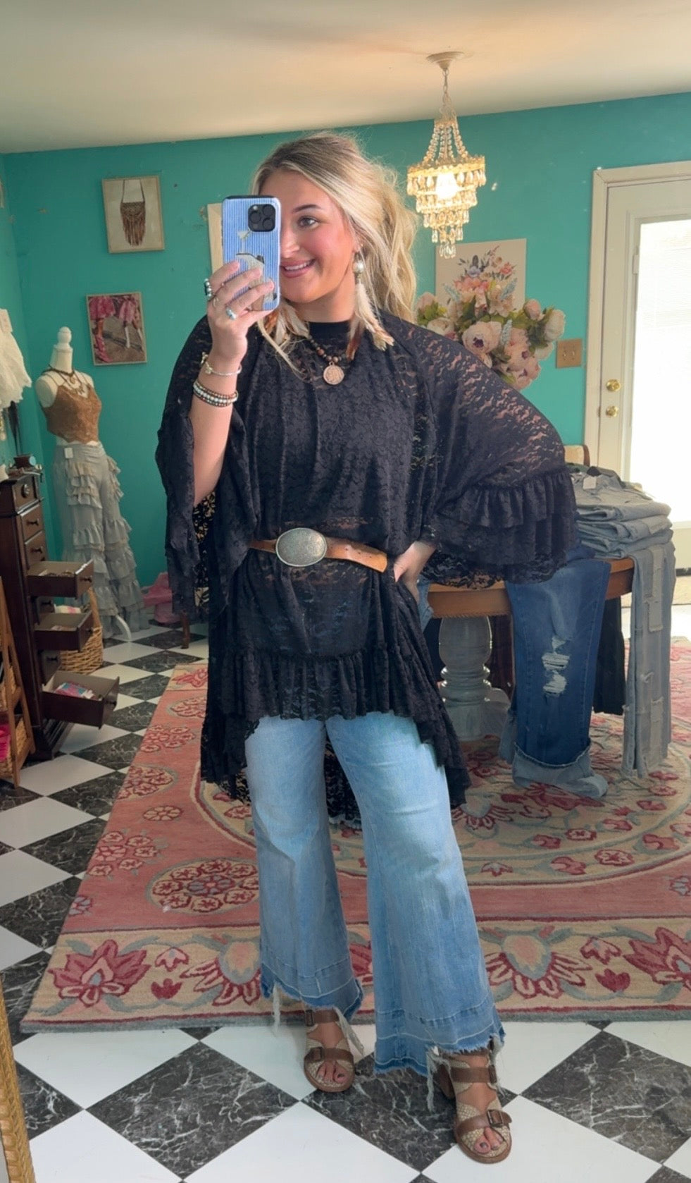 Wild At Heart Black Lace Top