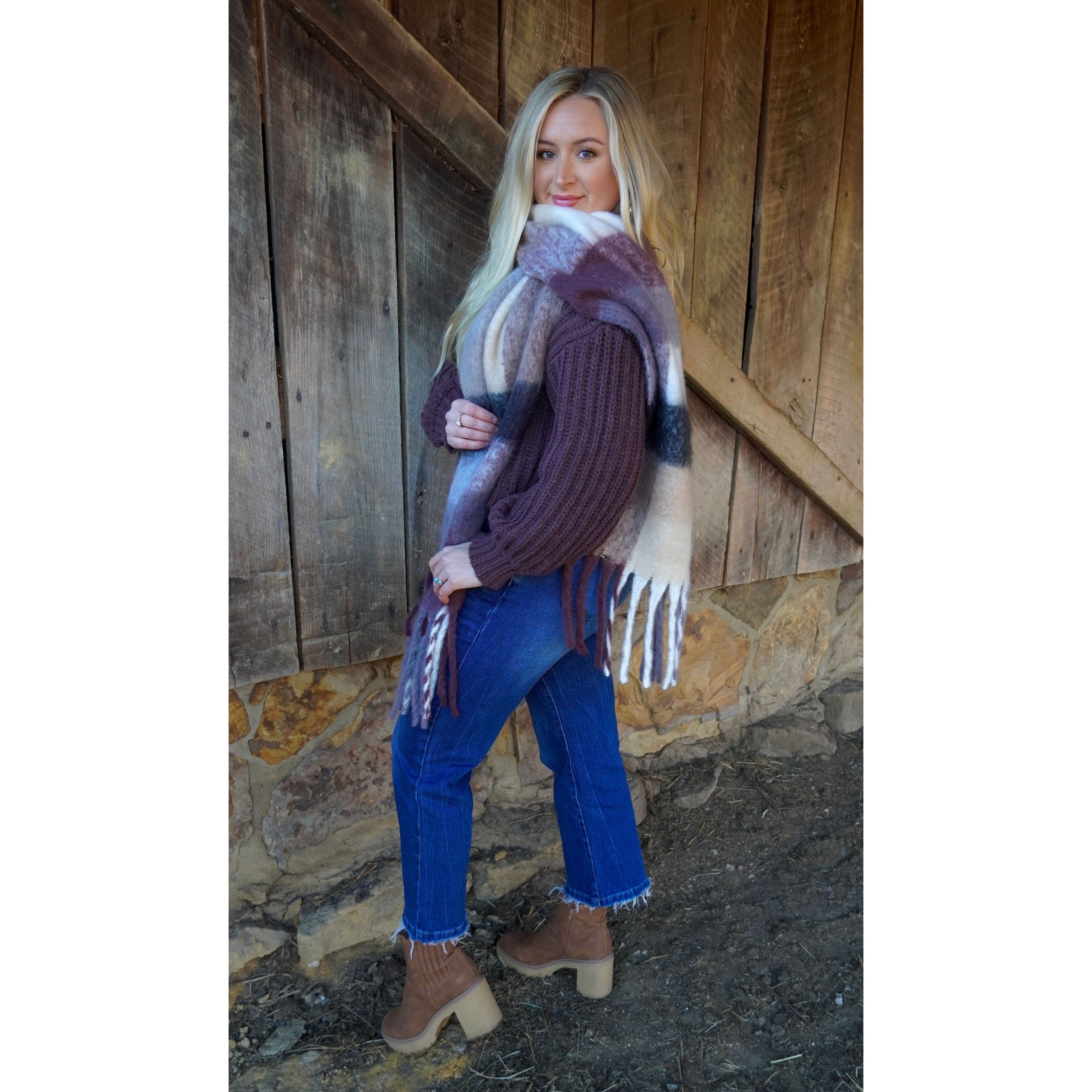 Flannel Striped Scarf