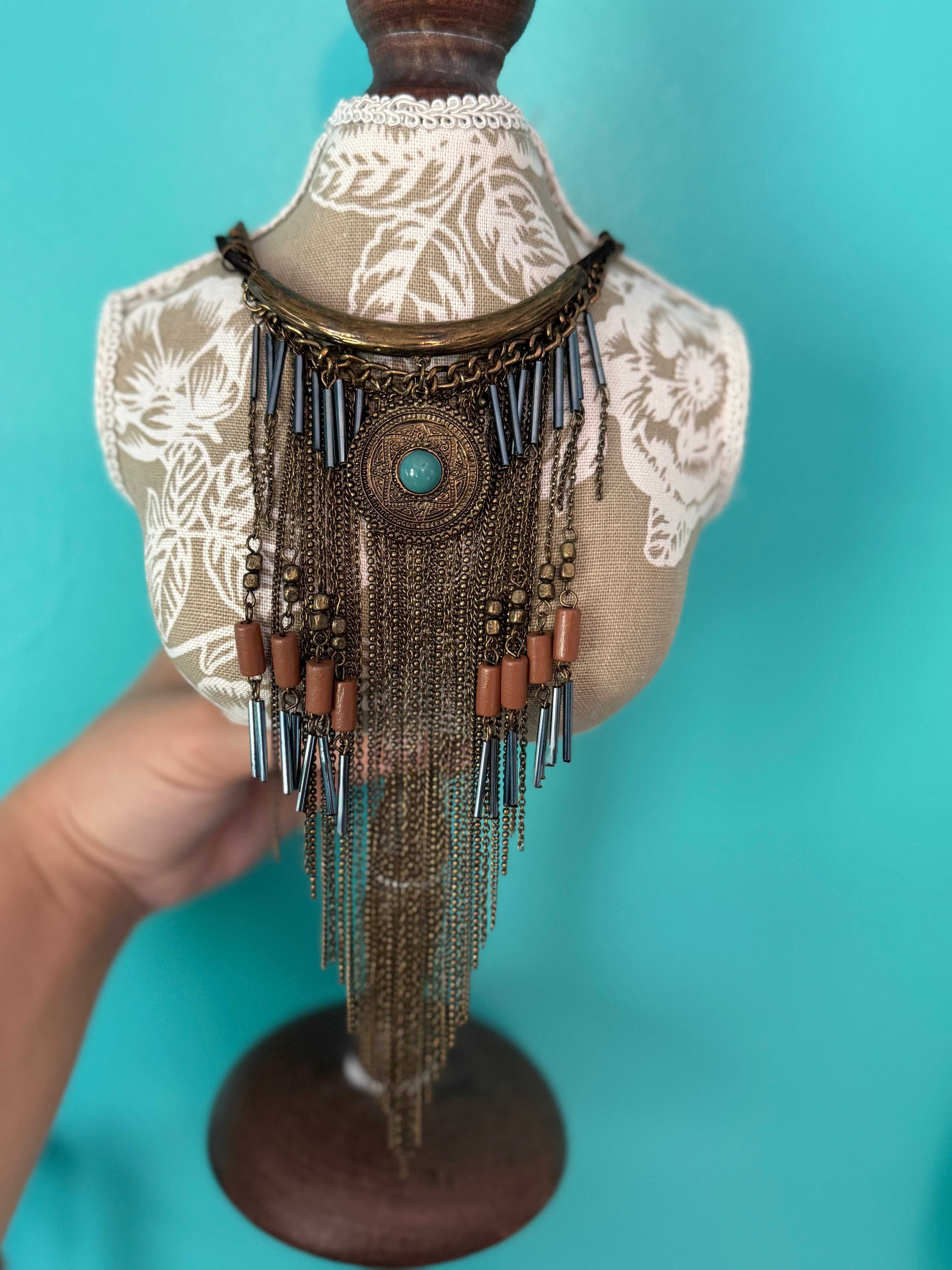 Desert Moonfall Fringe Necklace