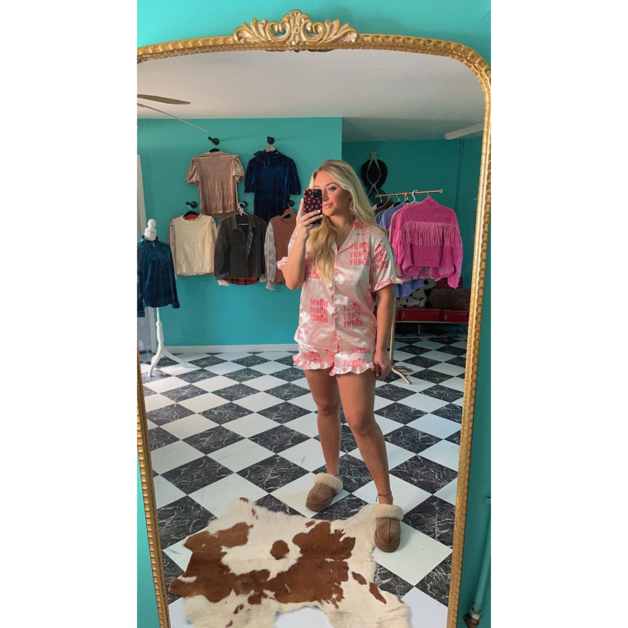 Pink Howdy Pajama Set