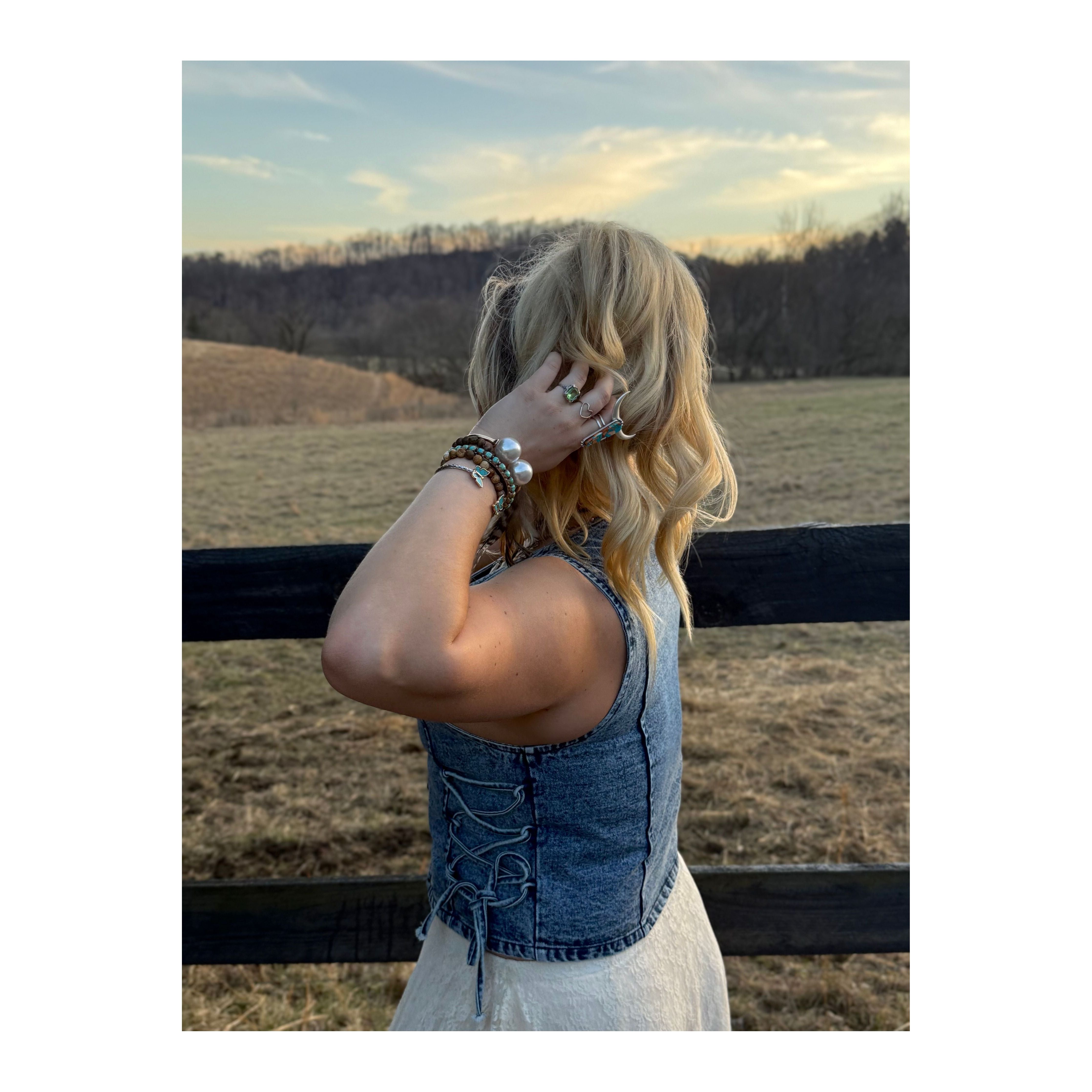 Wisteria Denim Vest