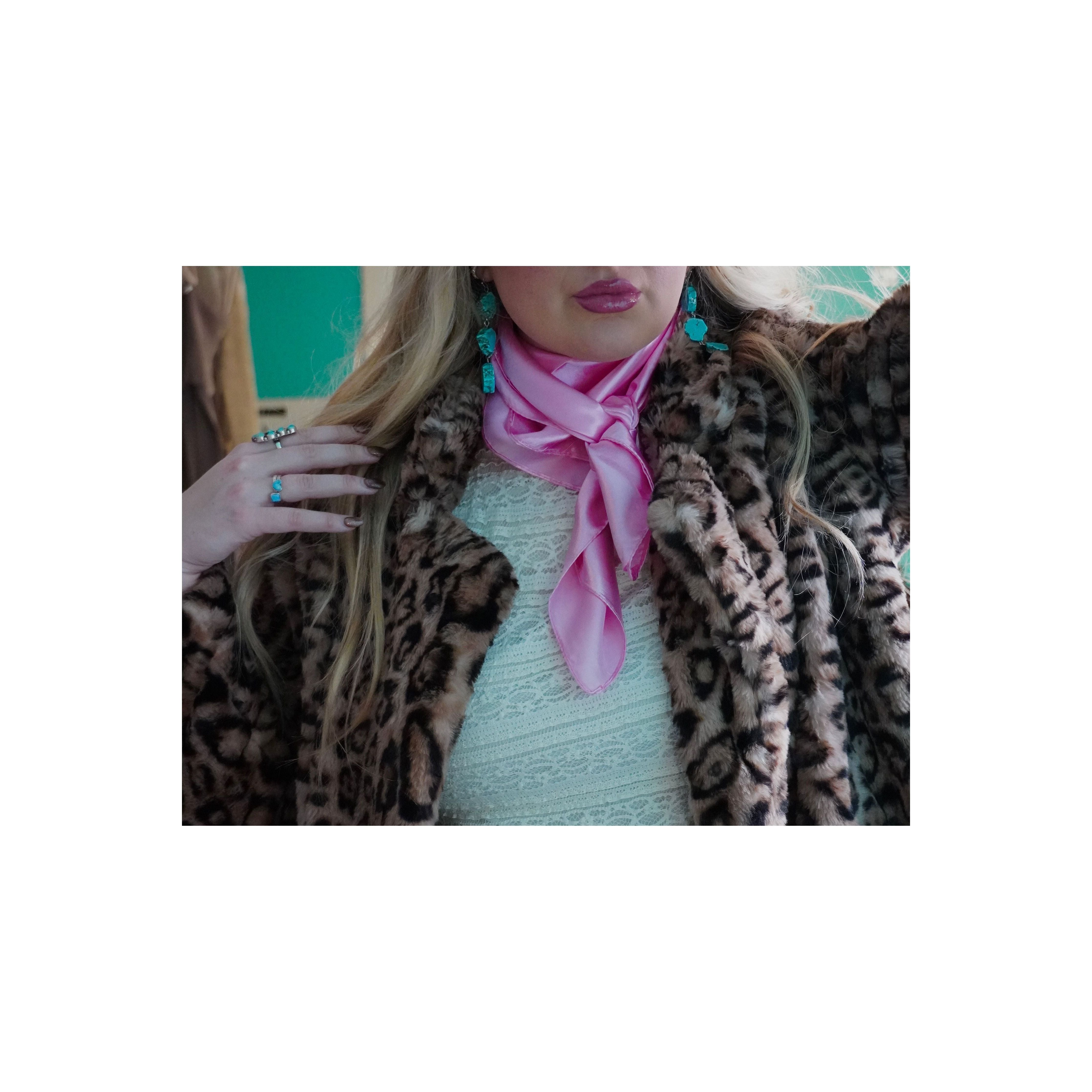 Baby Pink Satin Scarf