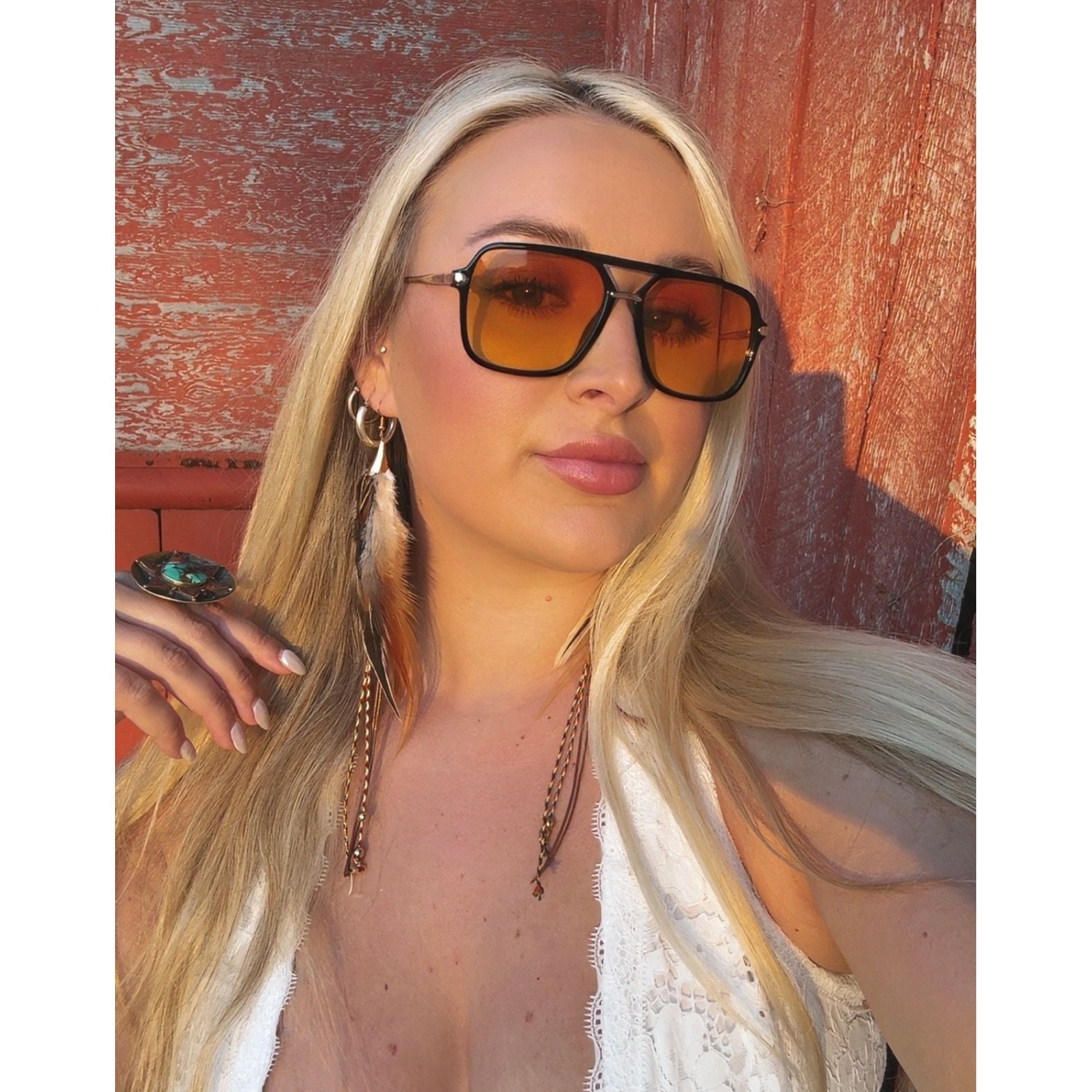 Boho Braided Feather Earring