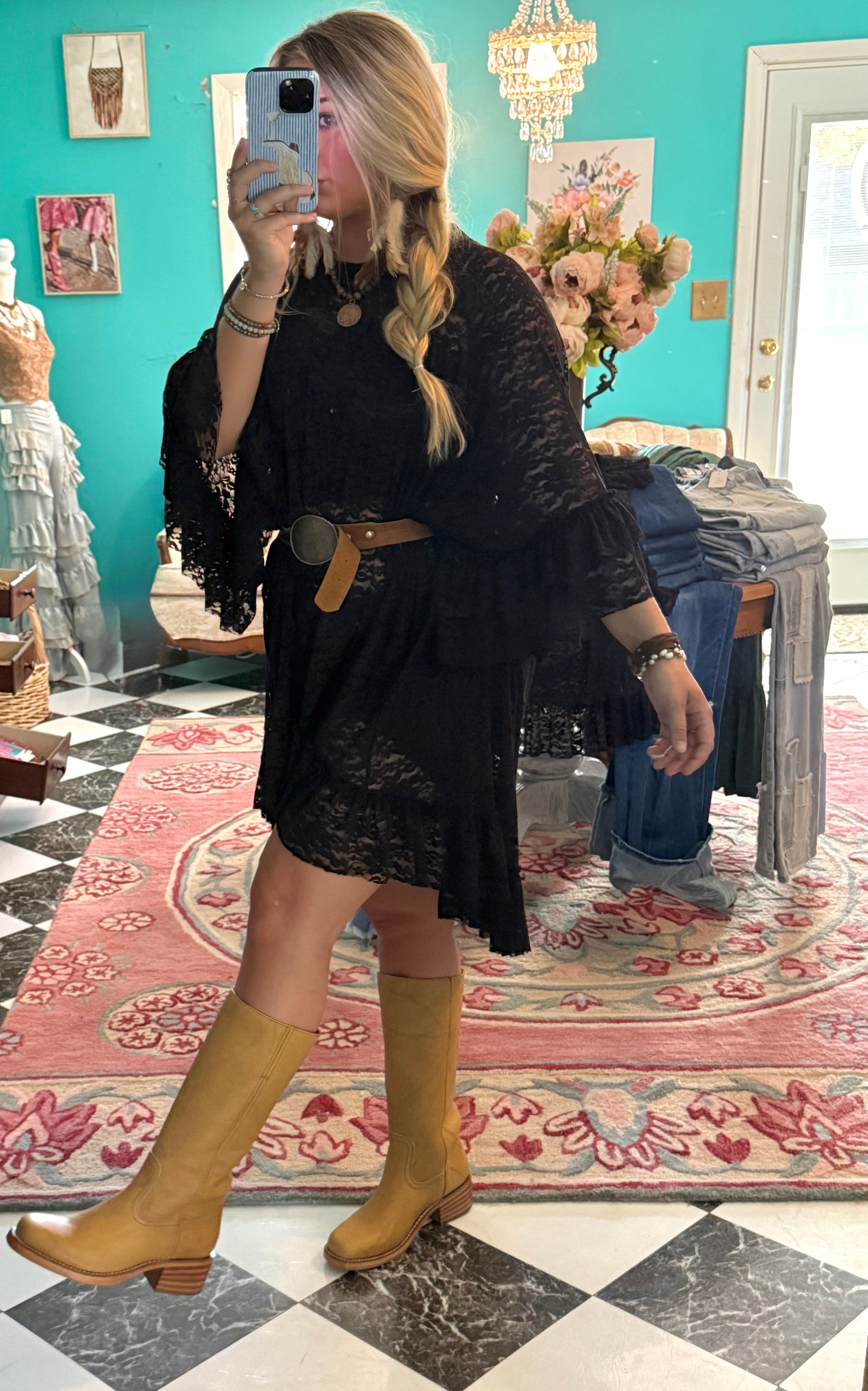 Wild At Heart Black Lace Top