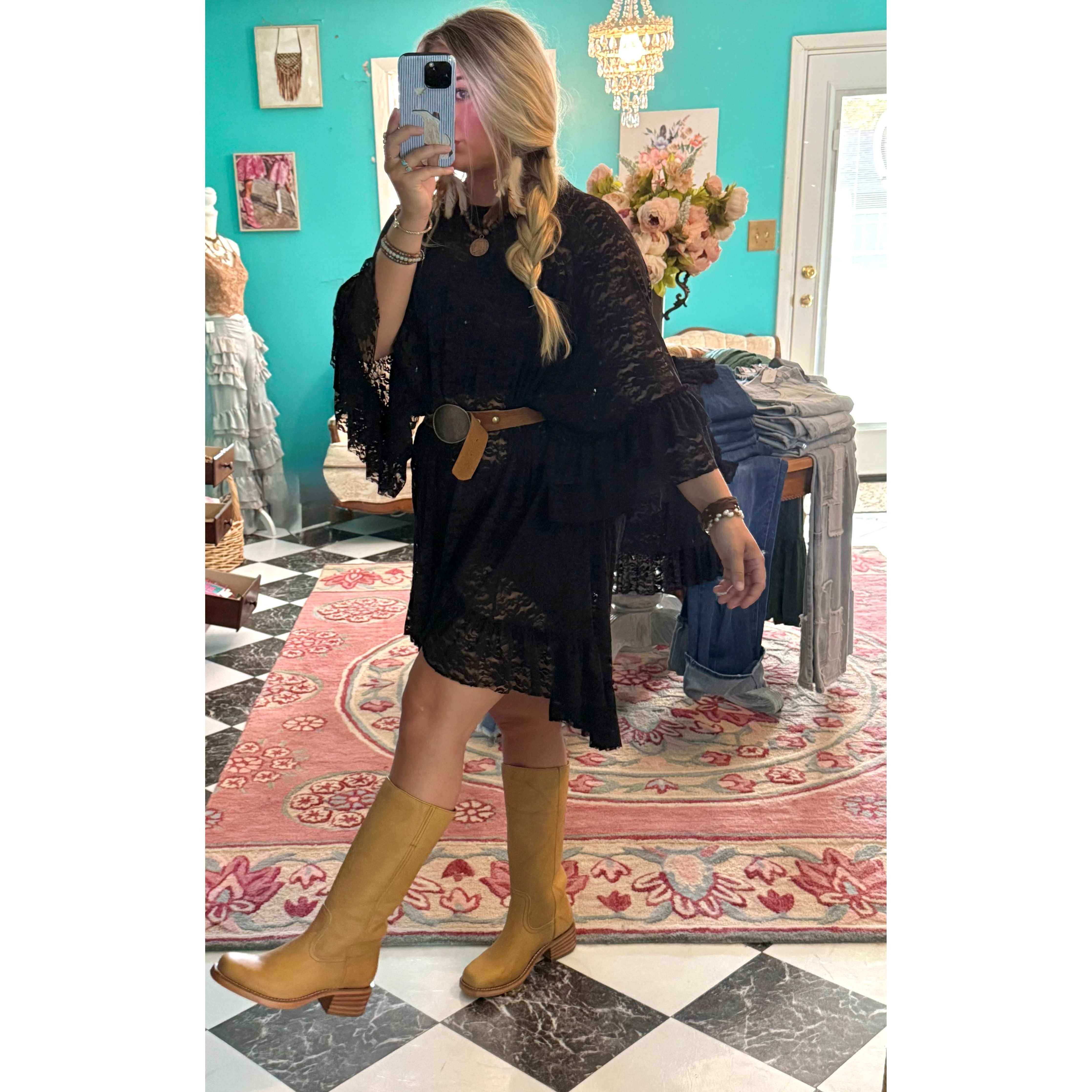 Wild At Heart Black Lace Top