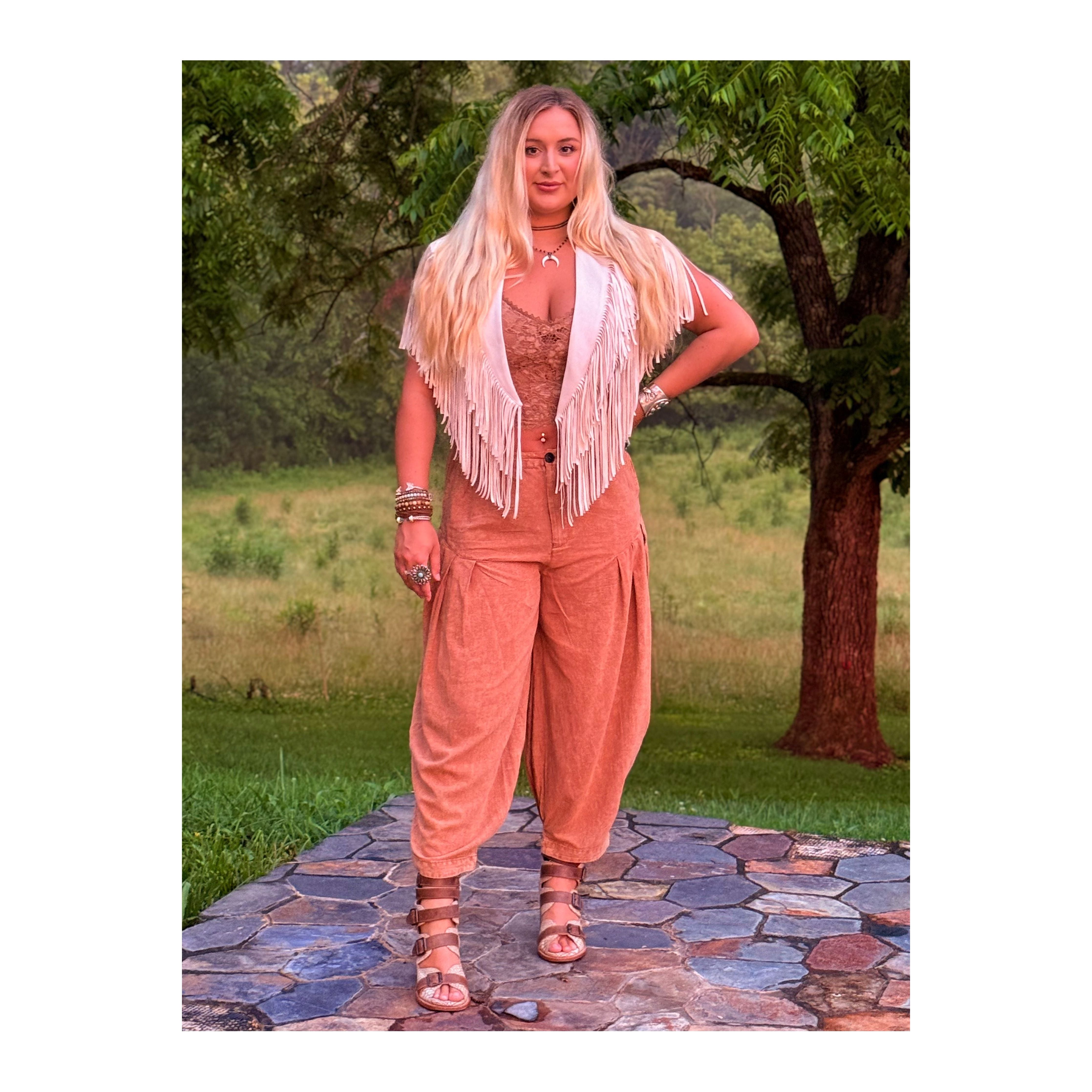 Country Fringe Suede Shawl