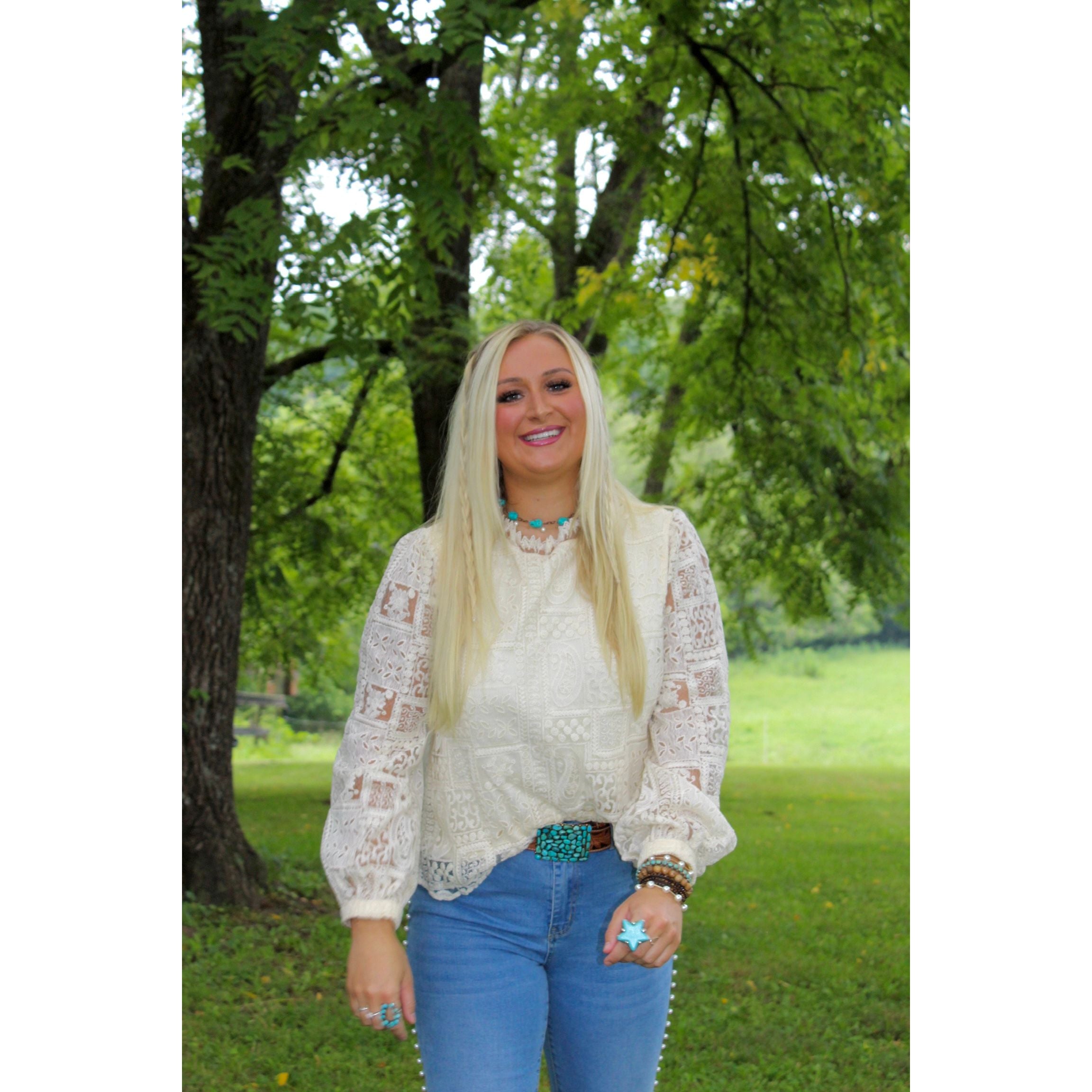 White Lace Blouse