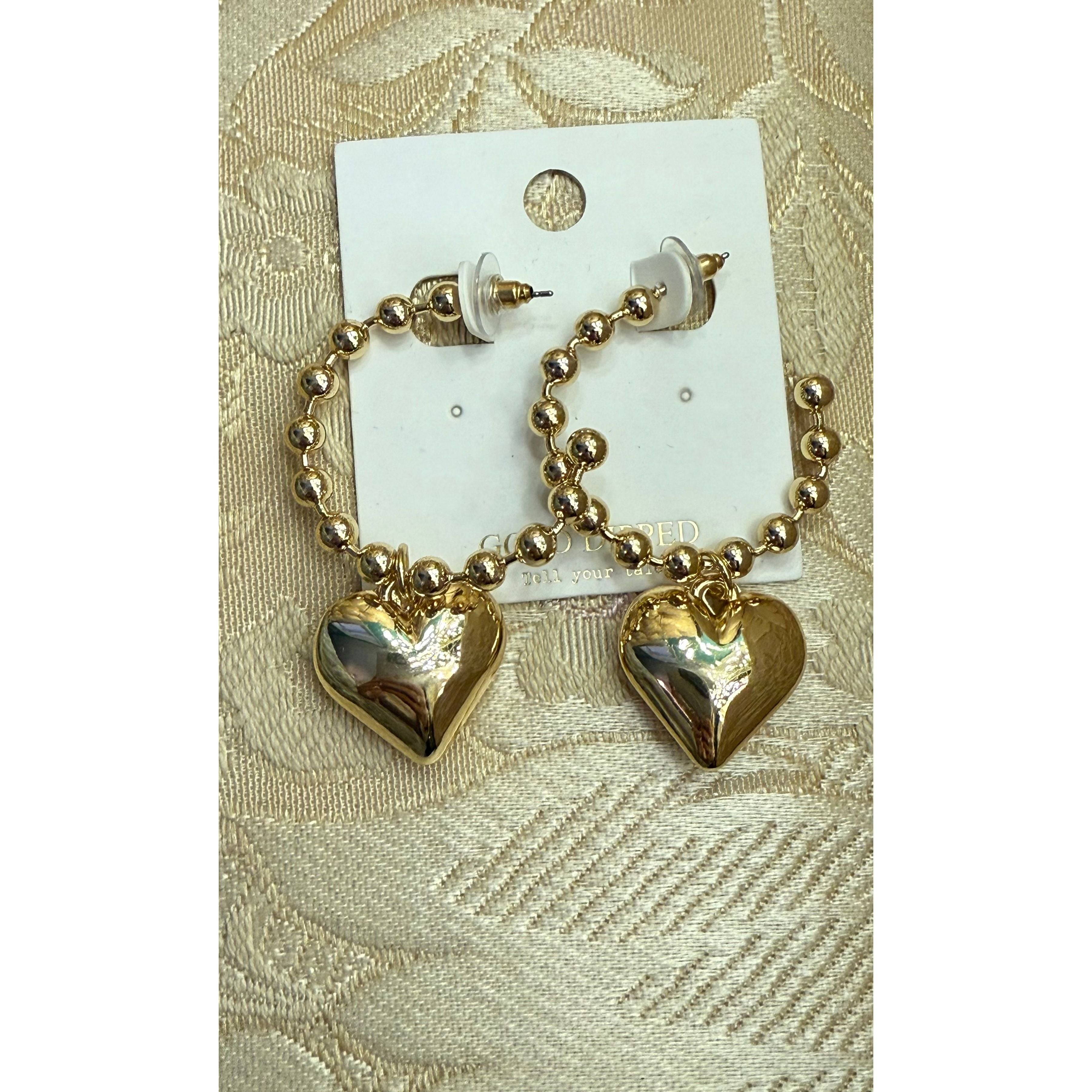 Heart Hoop Earrings