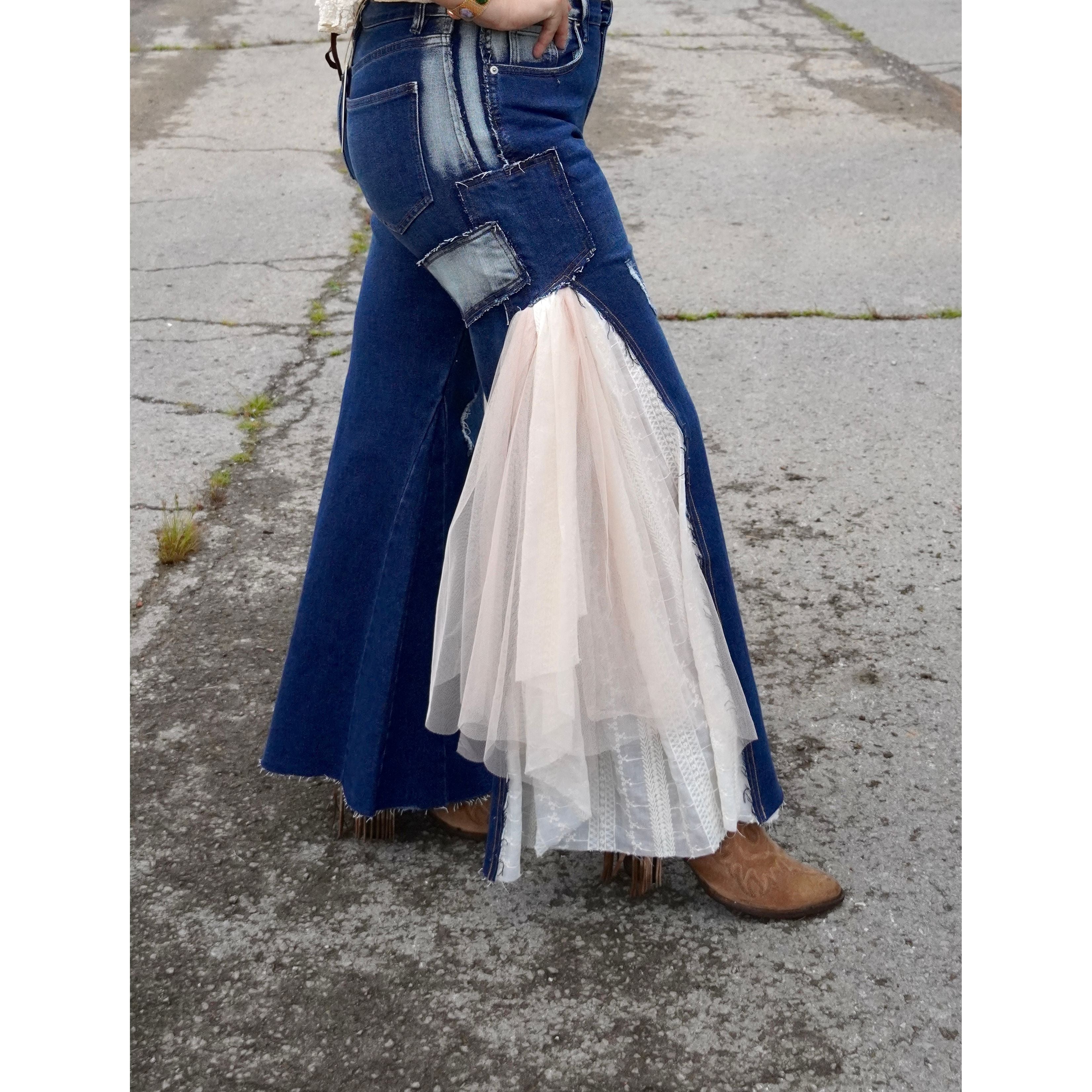 Layered Lace Bell-bottoms