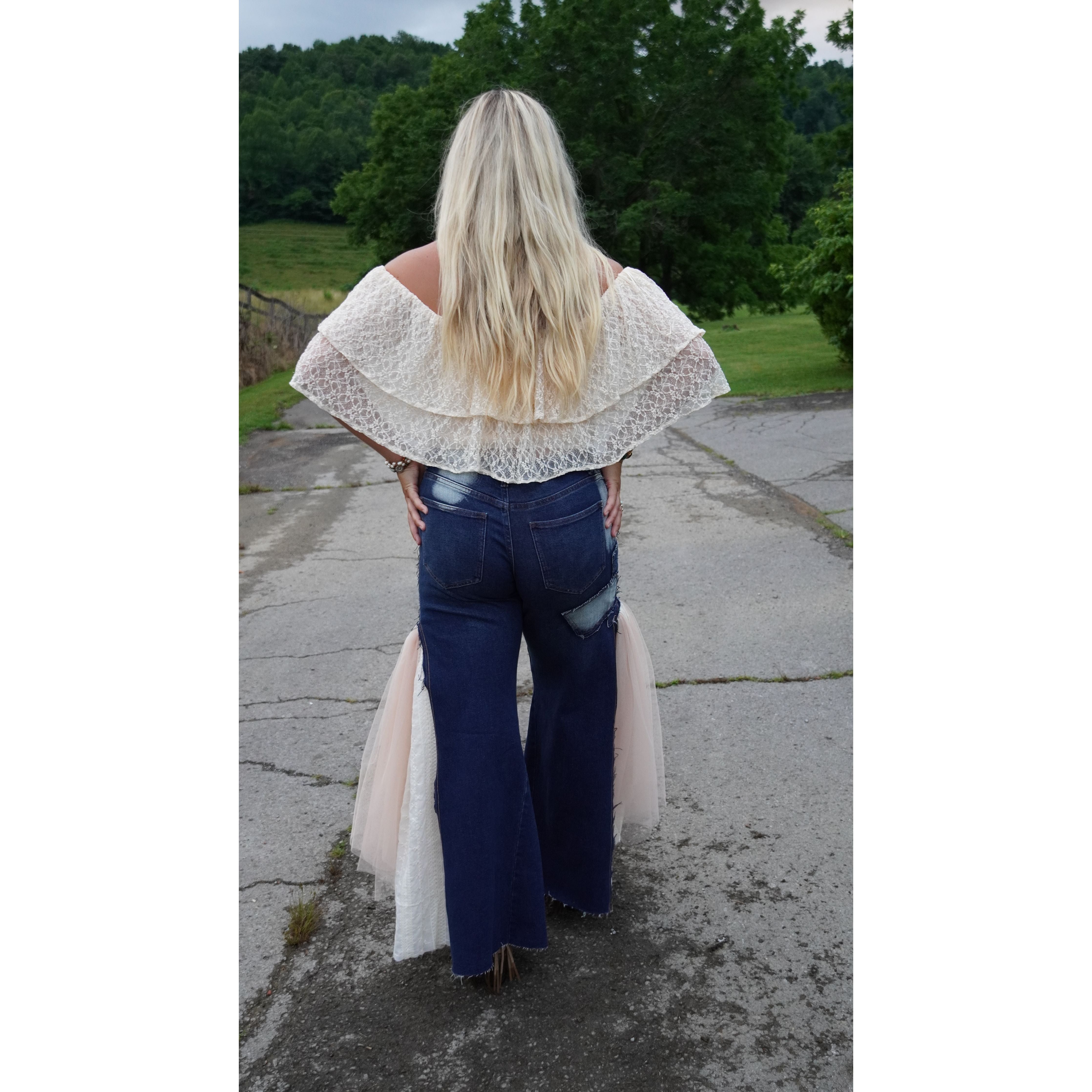 Cream Lace Off the shoulder Top