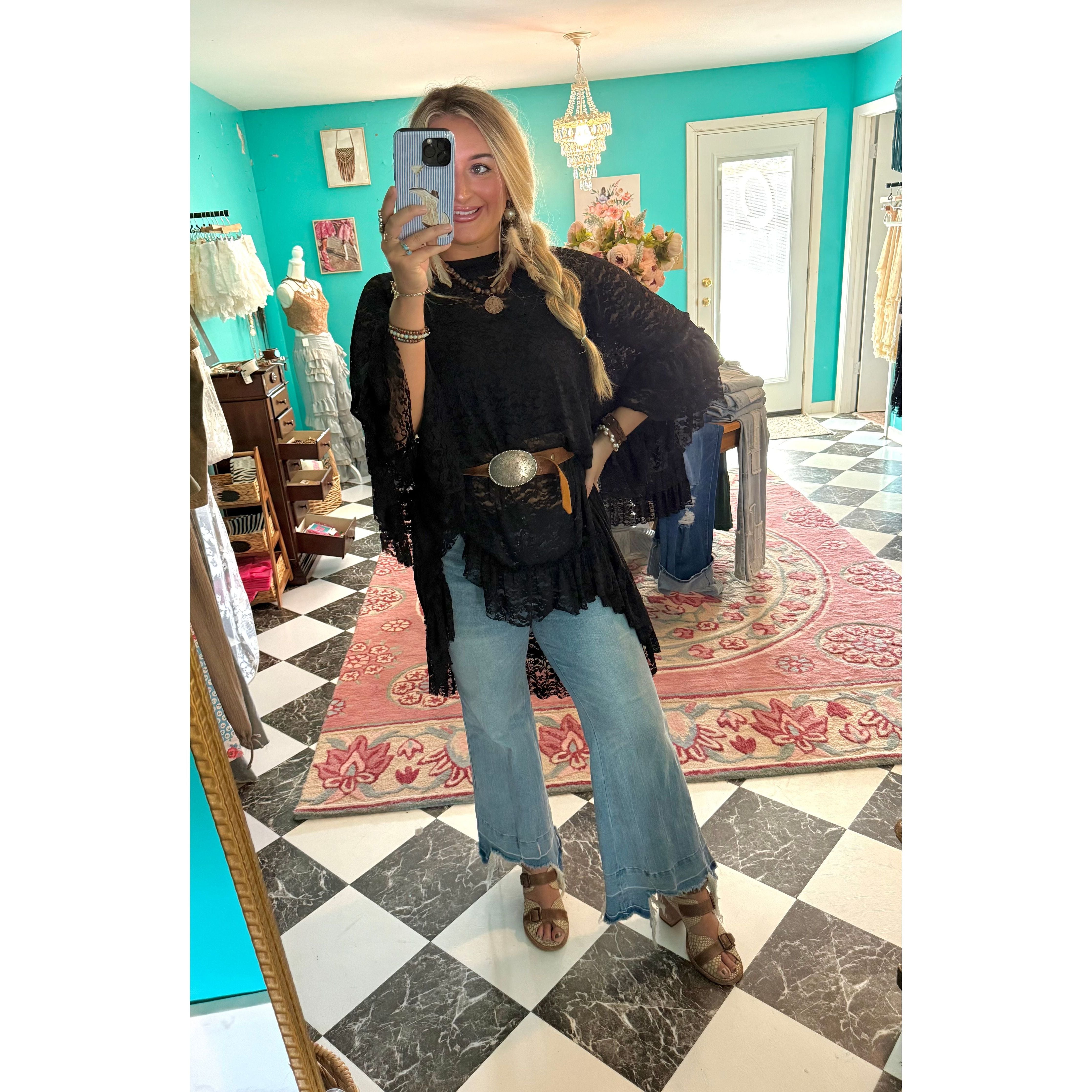 Wild At Heart Black Lace Top