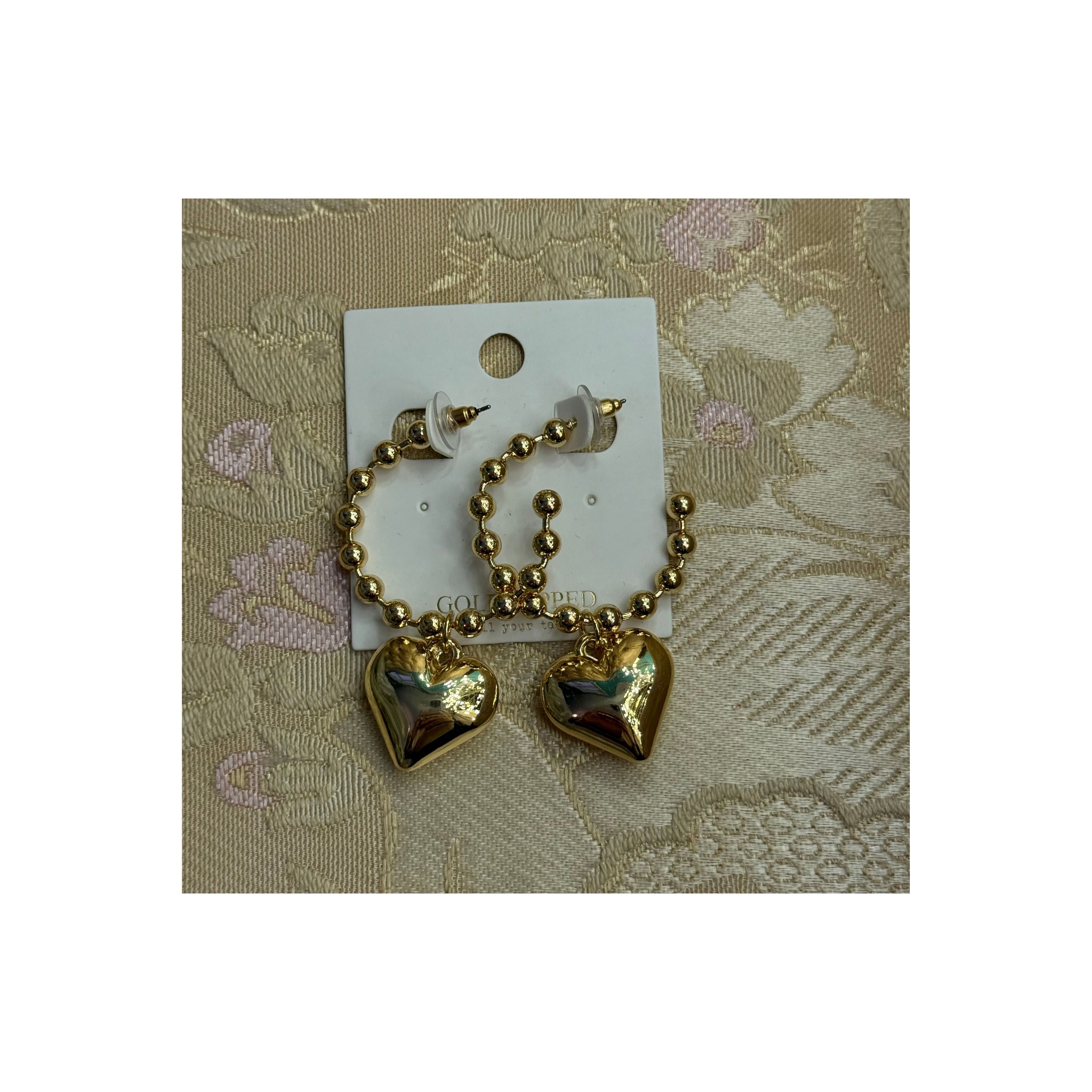 Heart Hoop Earrings