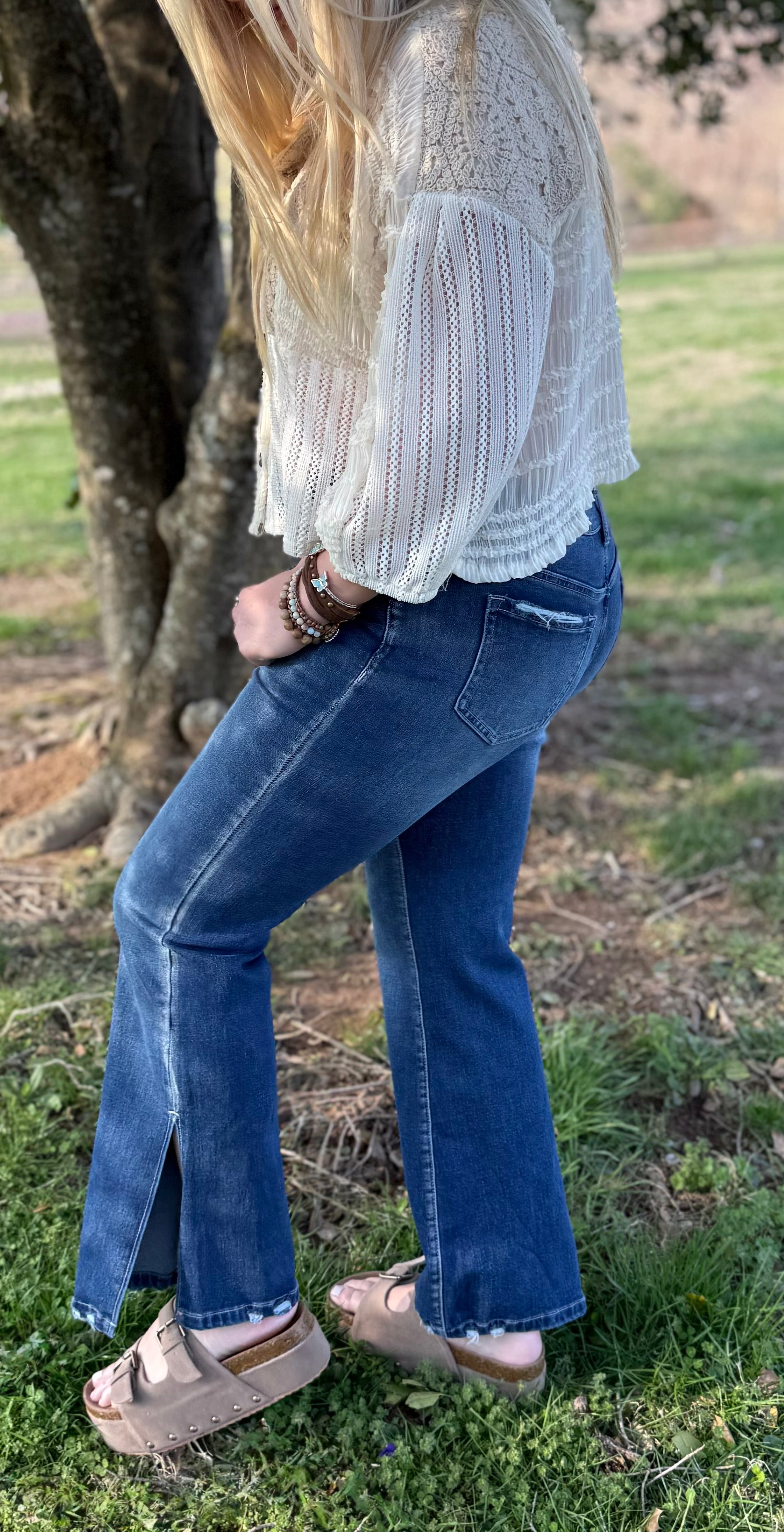 Chelsi Split Flared Jean