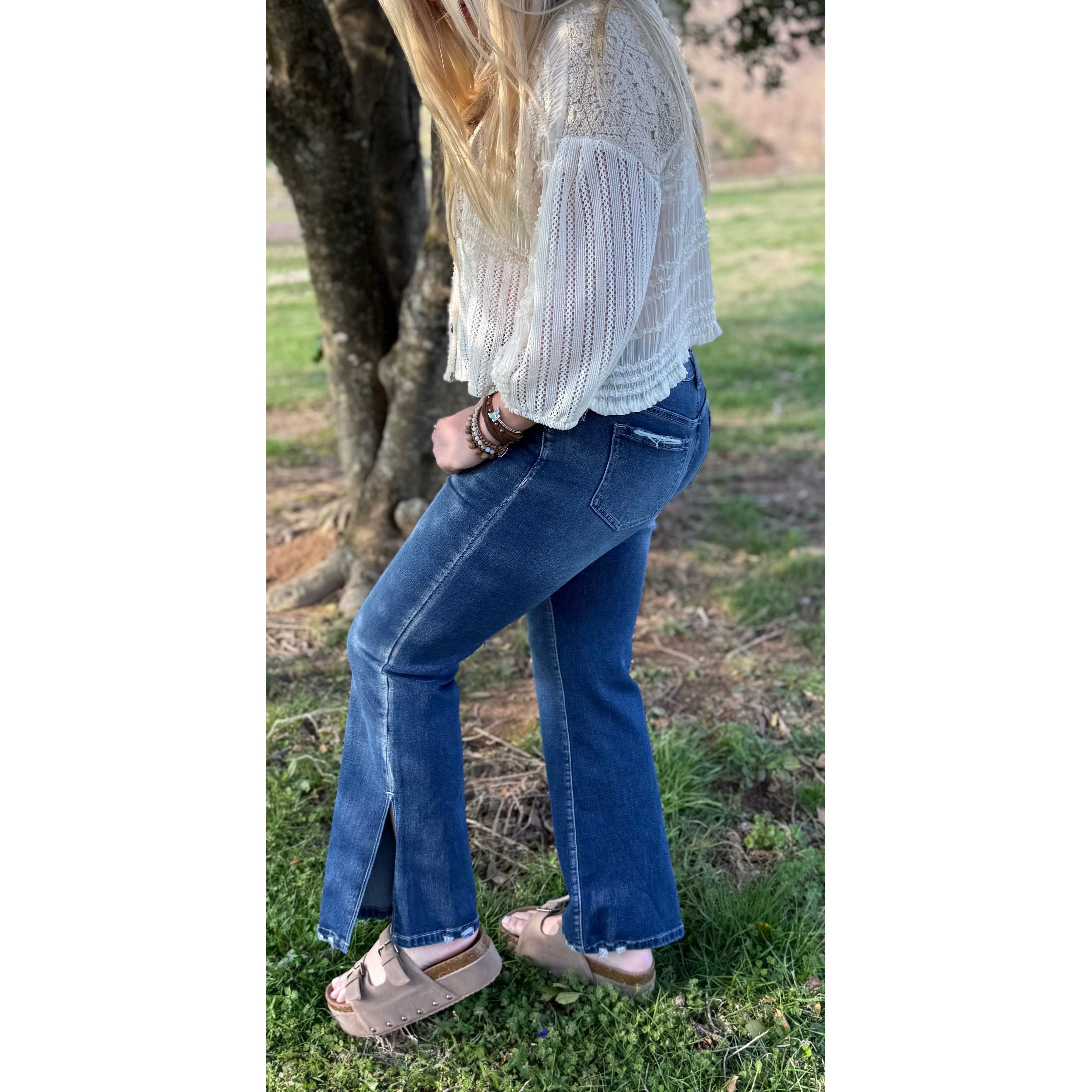 Chelsi Split Flared Jean