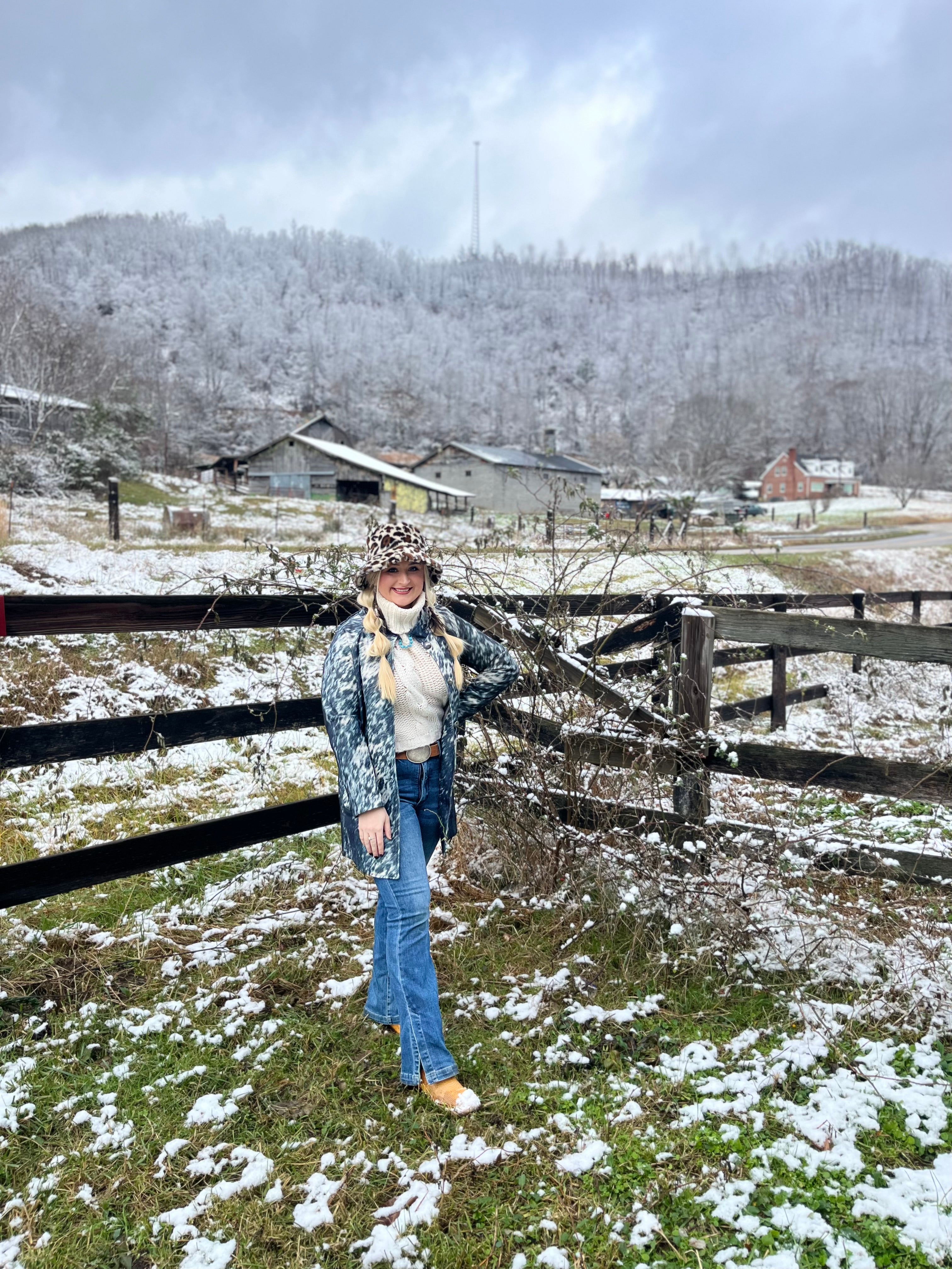 White Cheetah Bucket Hat