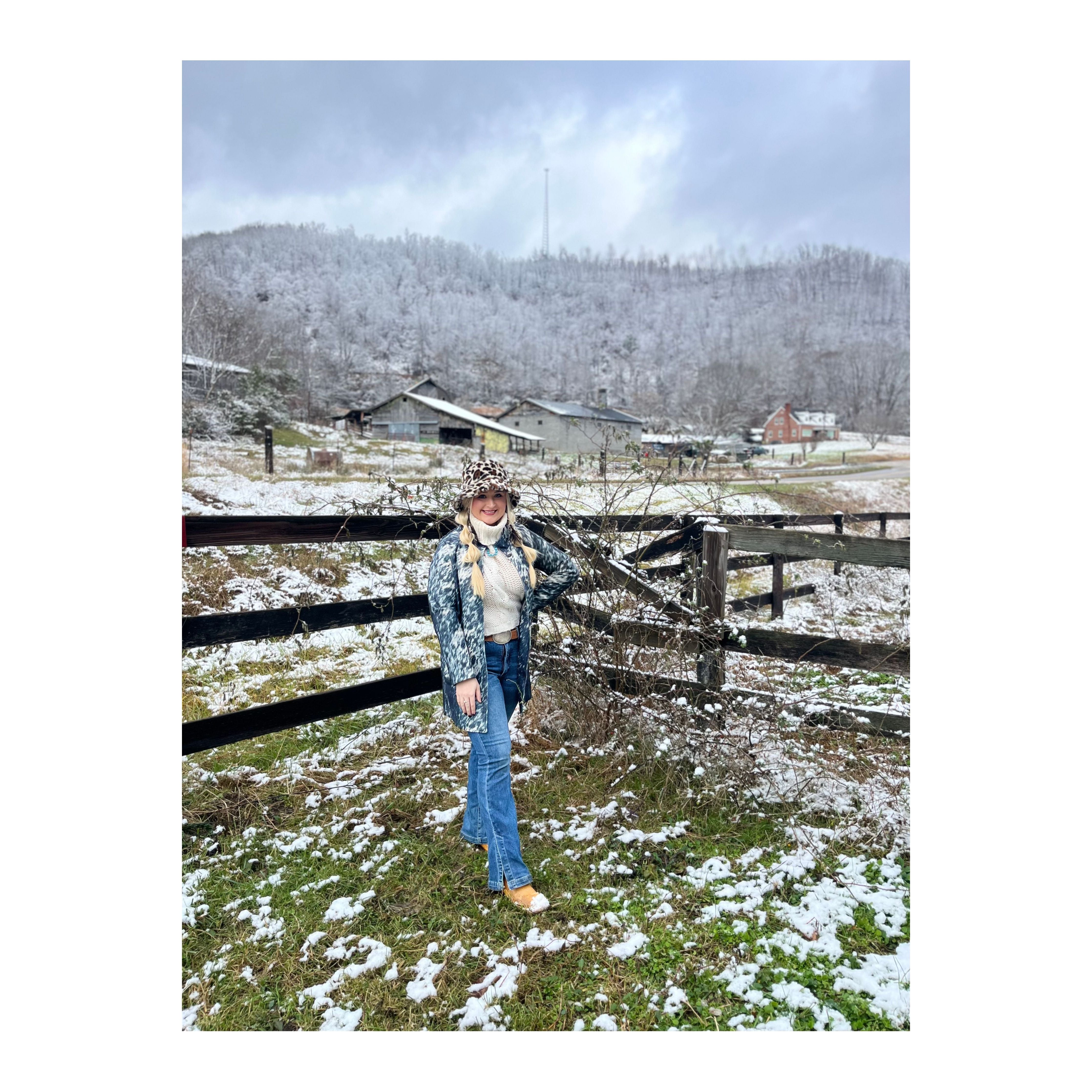 White Cheetah Bucket Hat