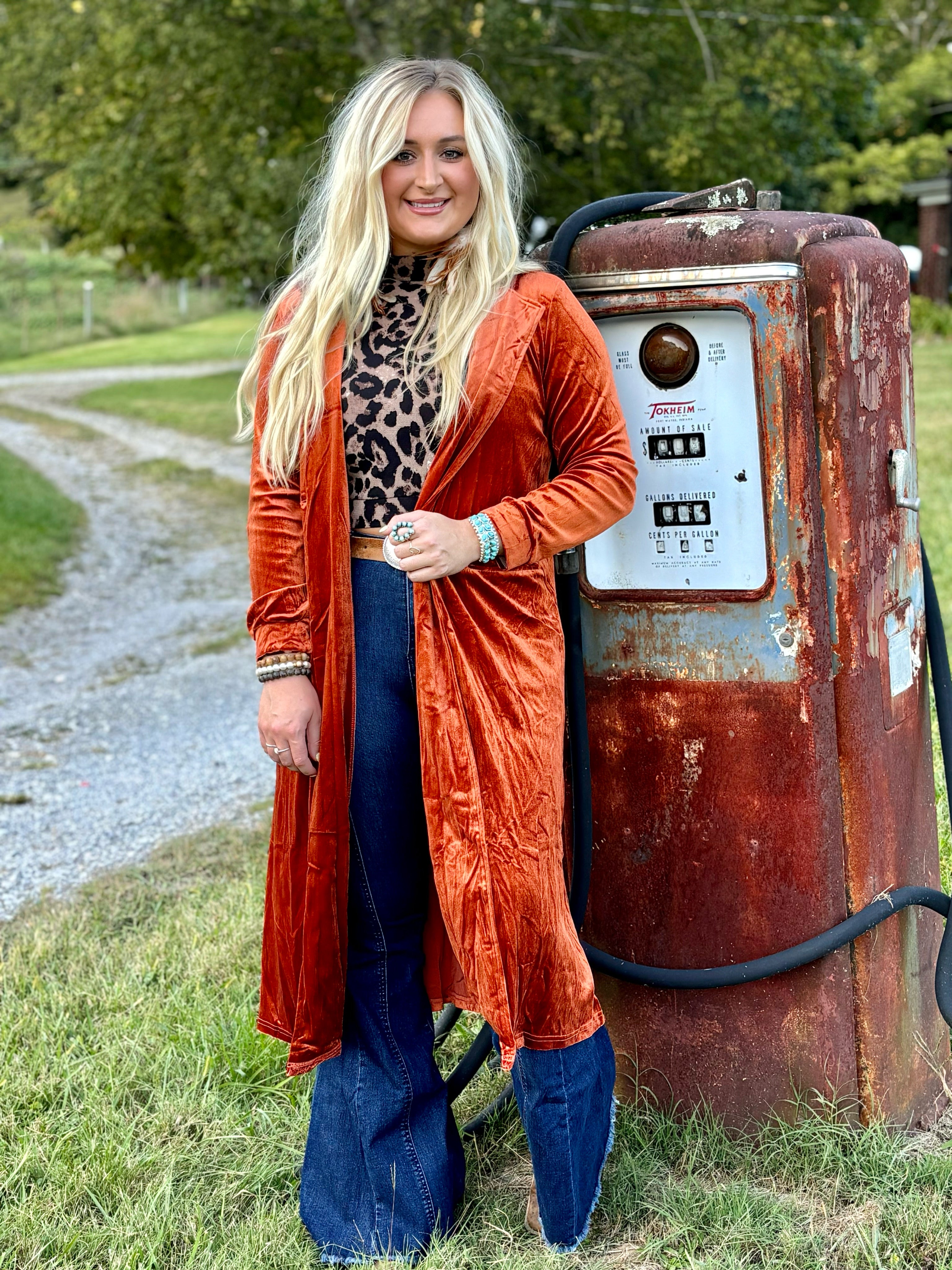 Crushed Velvet Cardigan