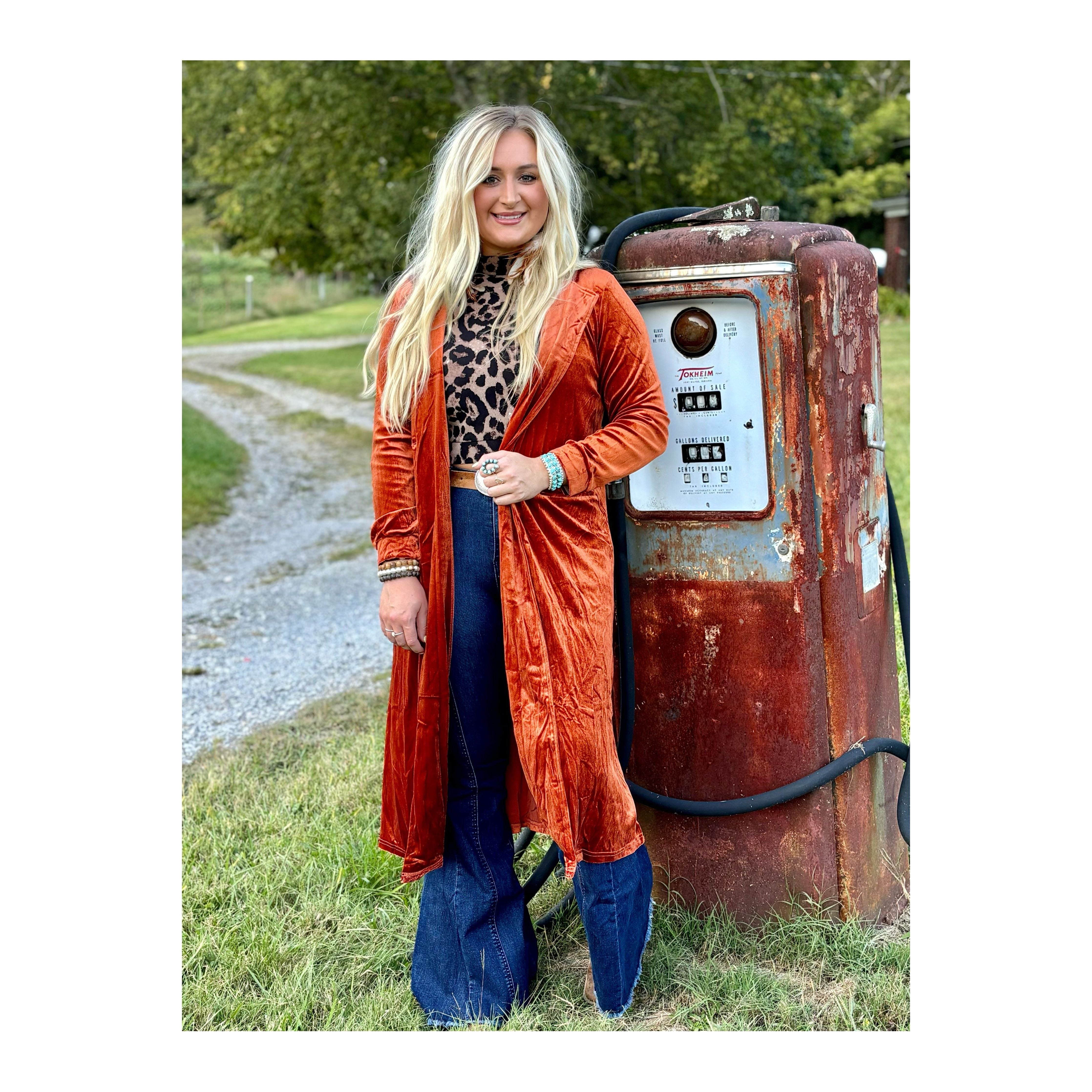 Crushed Velvet Cardigan