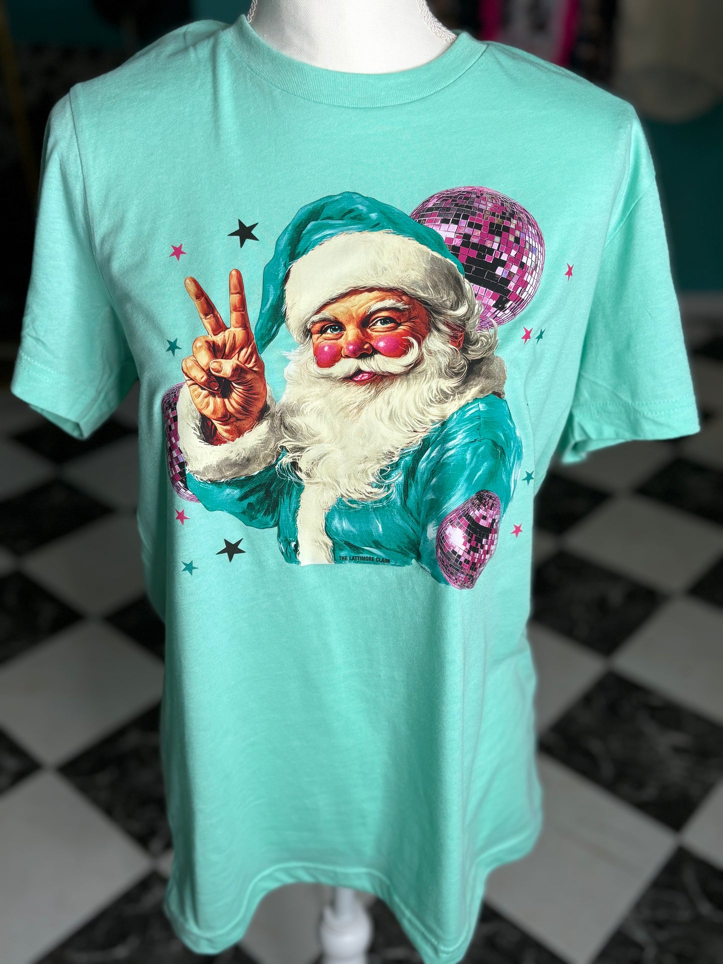 Peace Disco Santa Tee