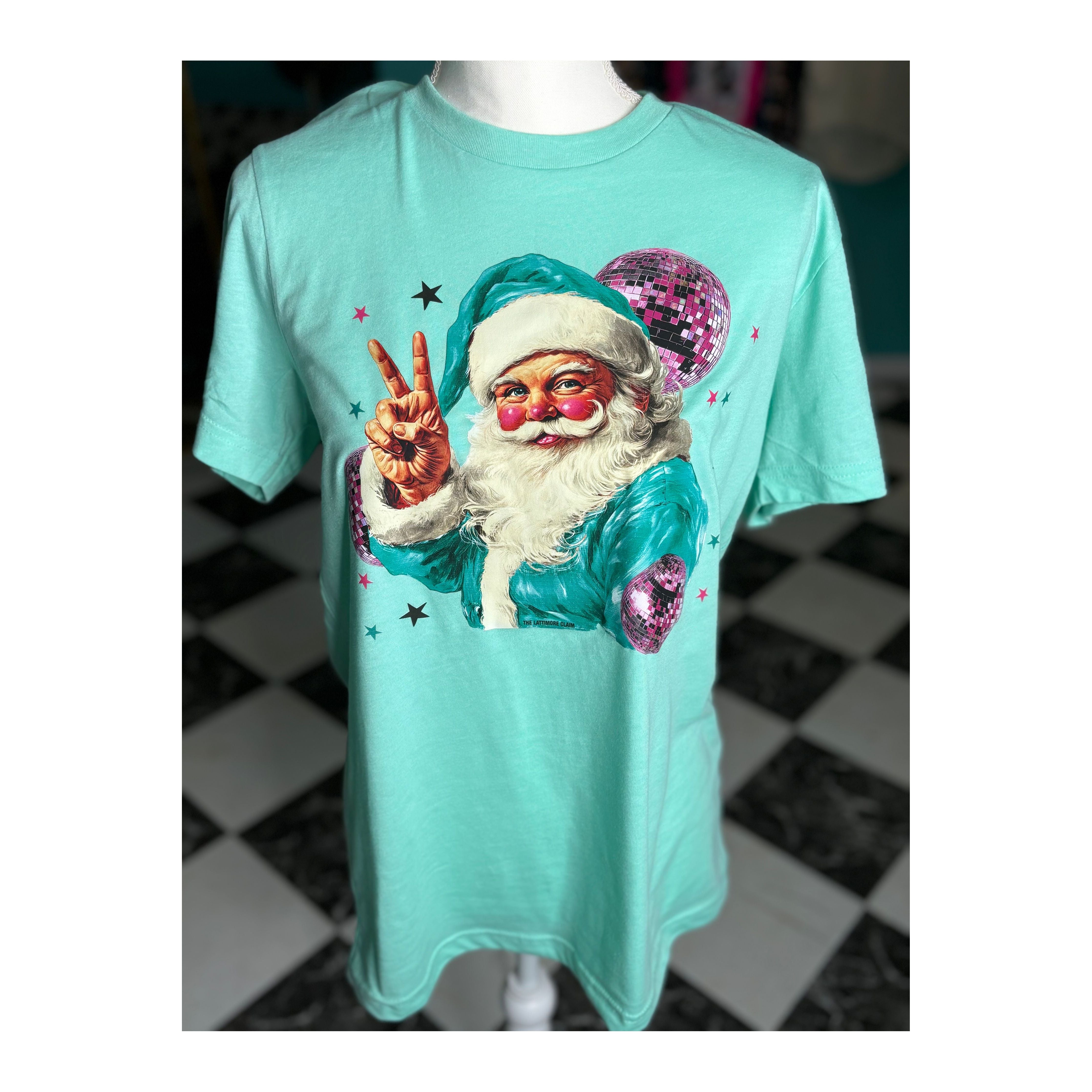 Peace Disco Santa Tee