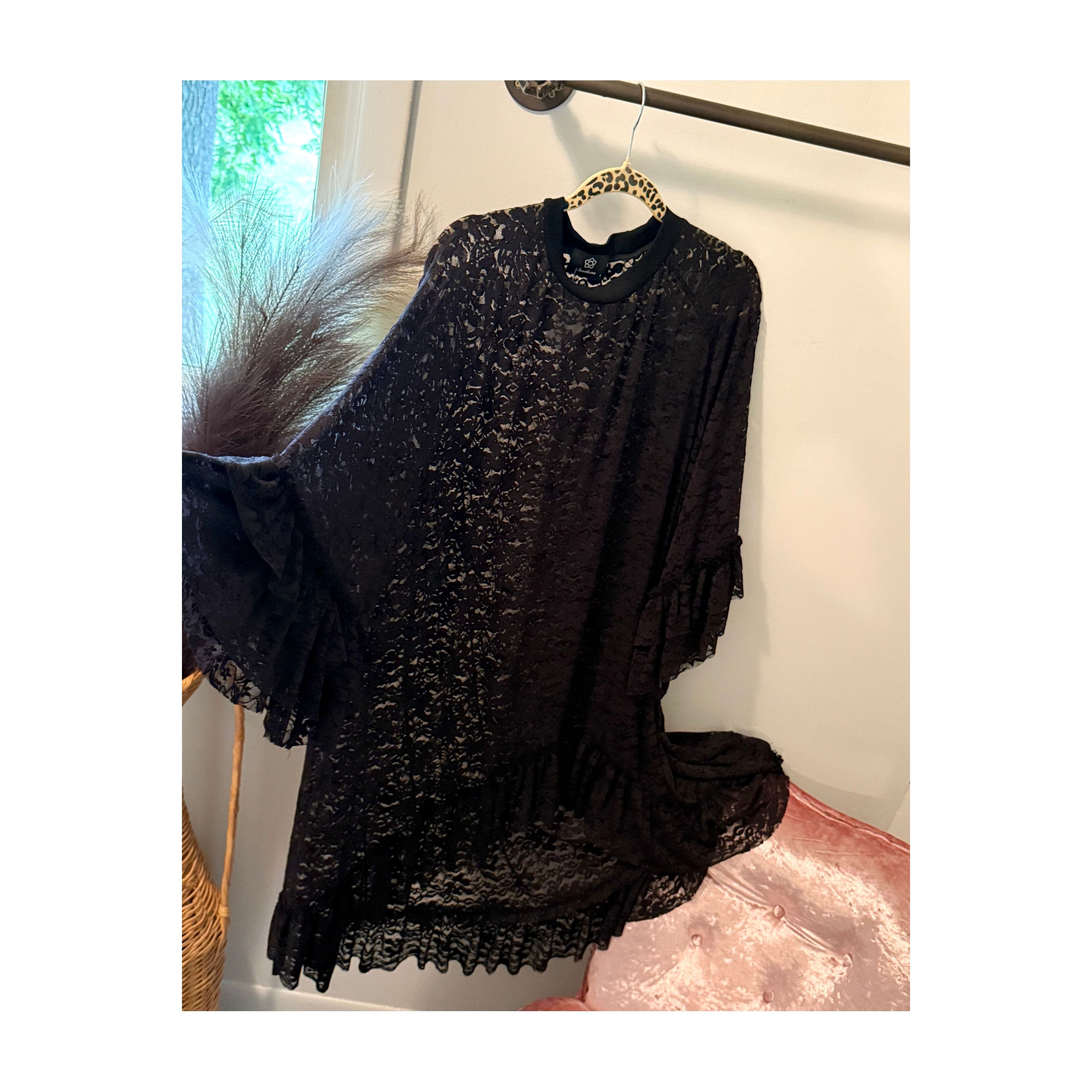 Wild At Heart Black Lace Top