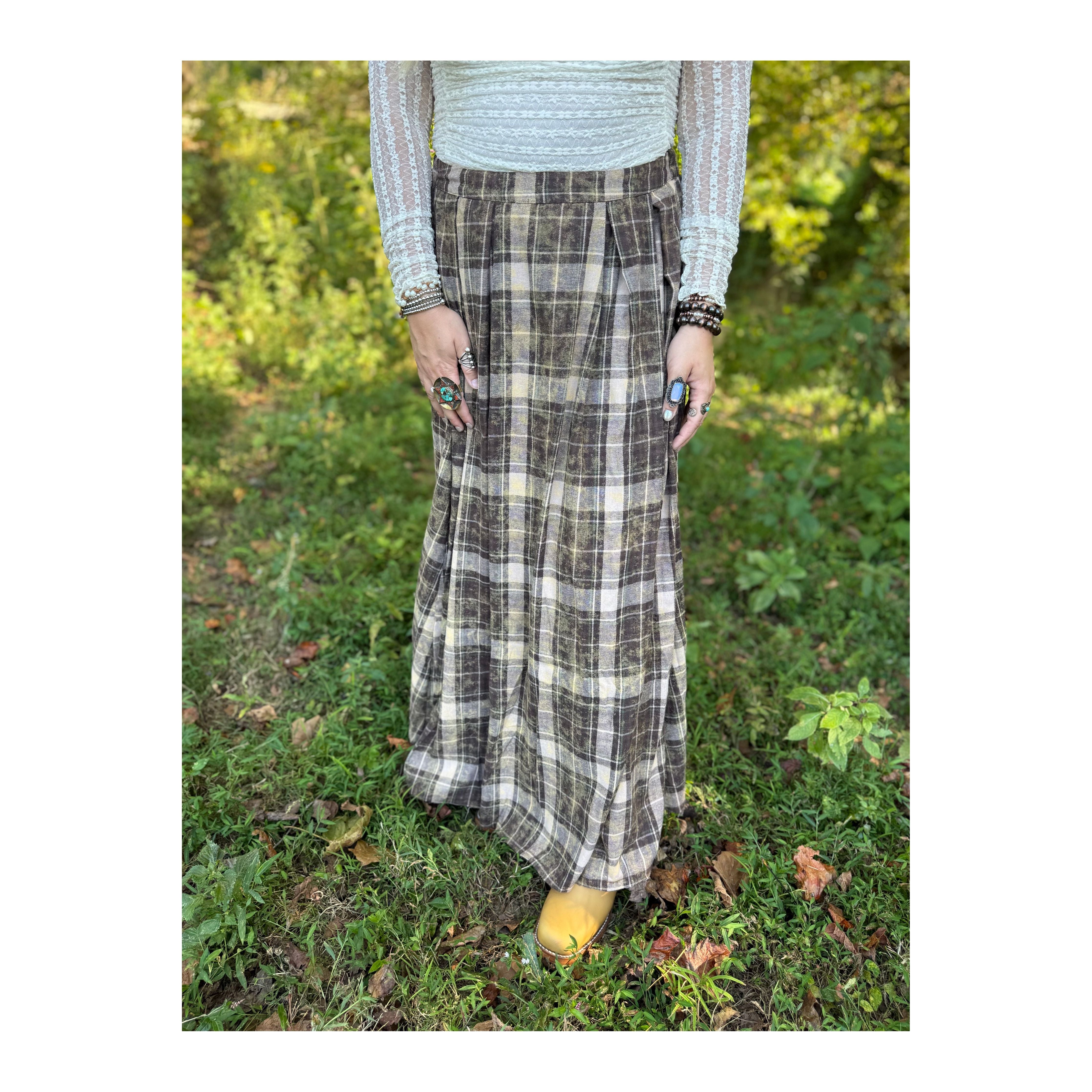 Prairie Days Flannel Maxi Skirt