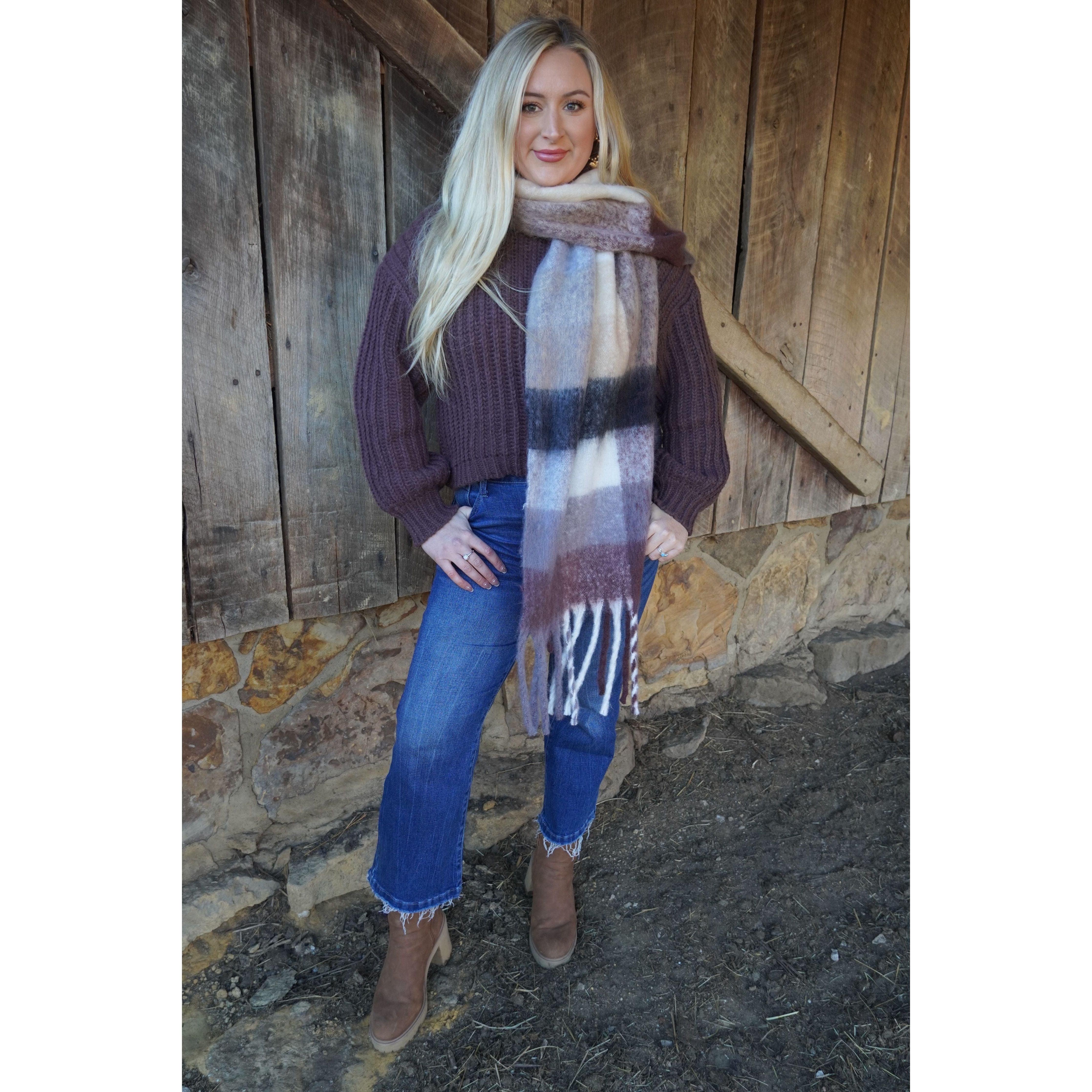 Flannel Striped Scarf
