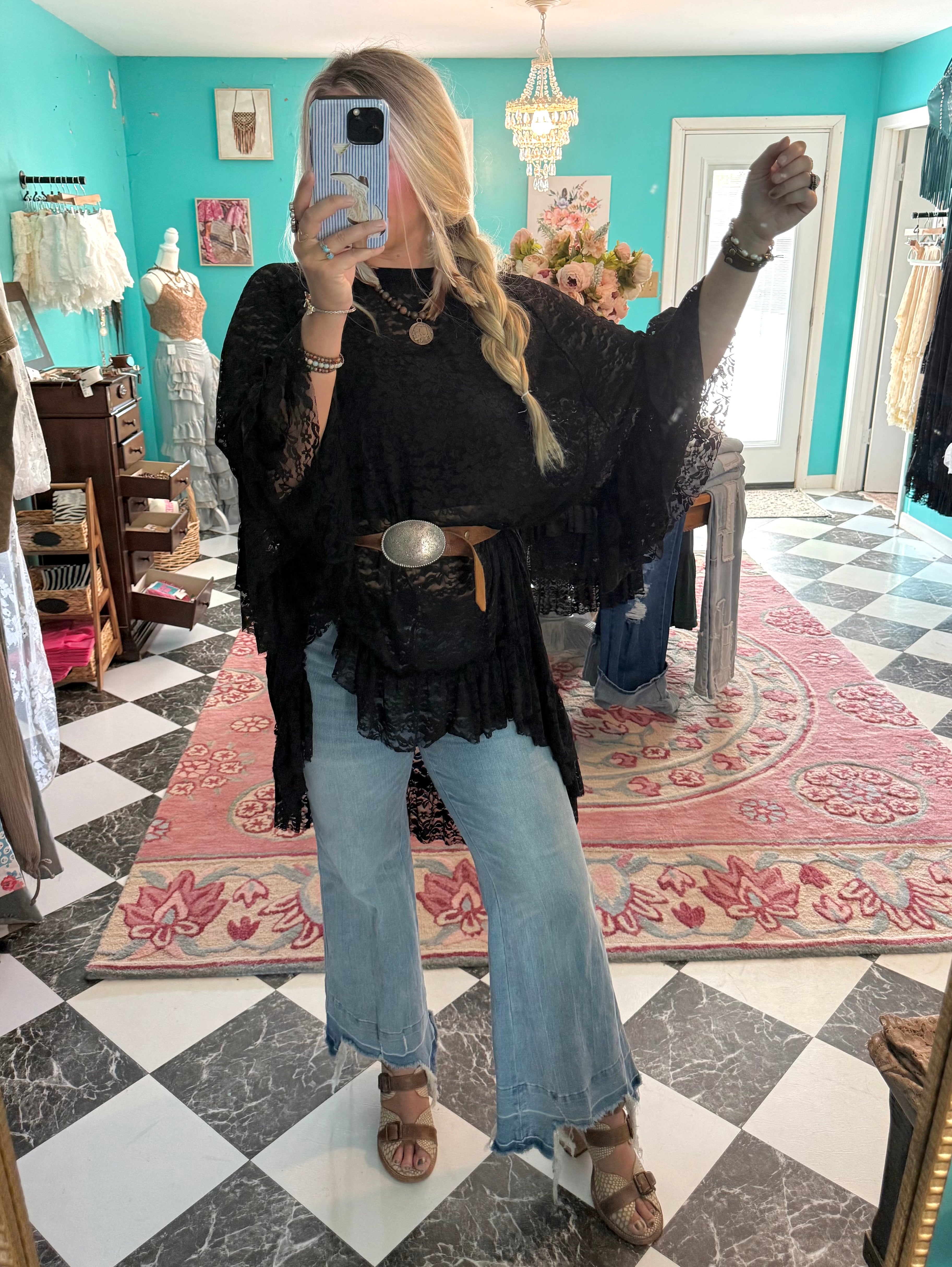 Wild At Heart Black Lace Top