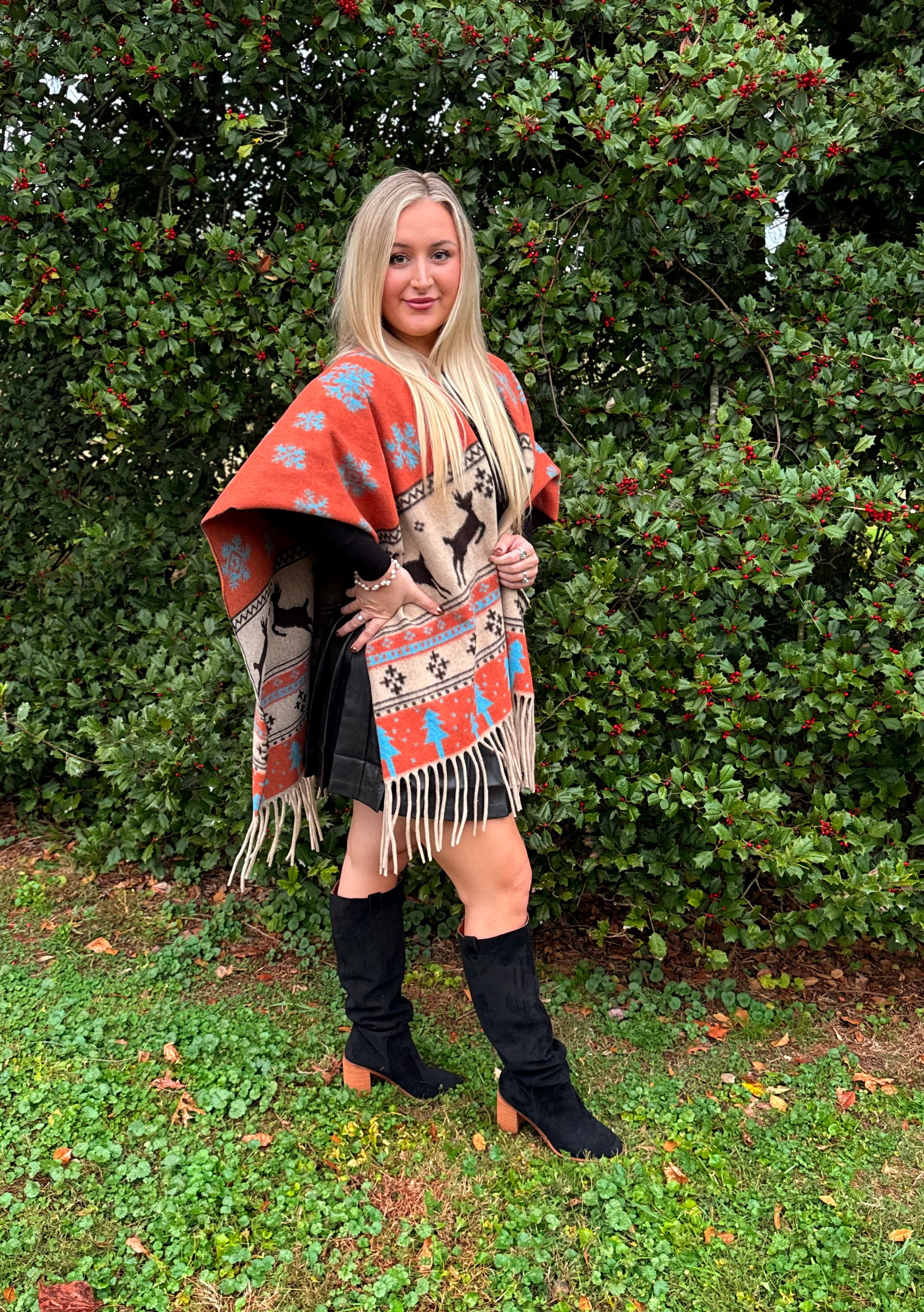 Fringed Winter Shawl