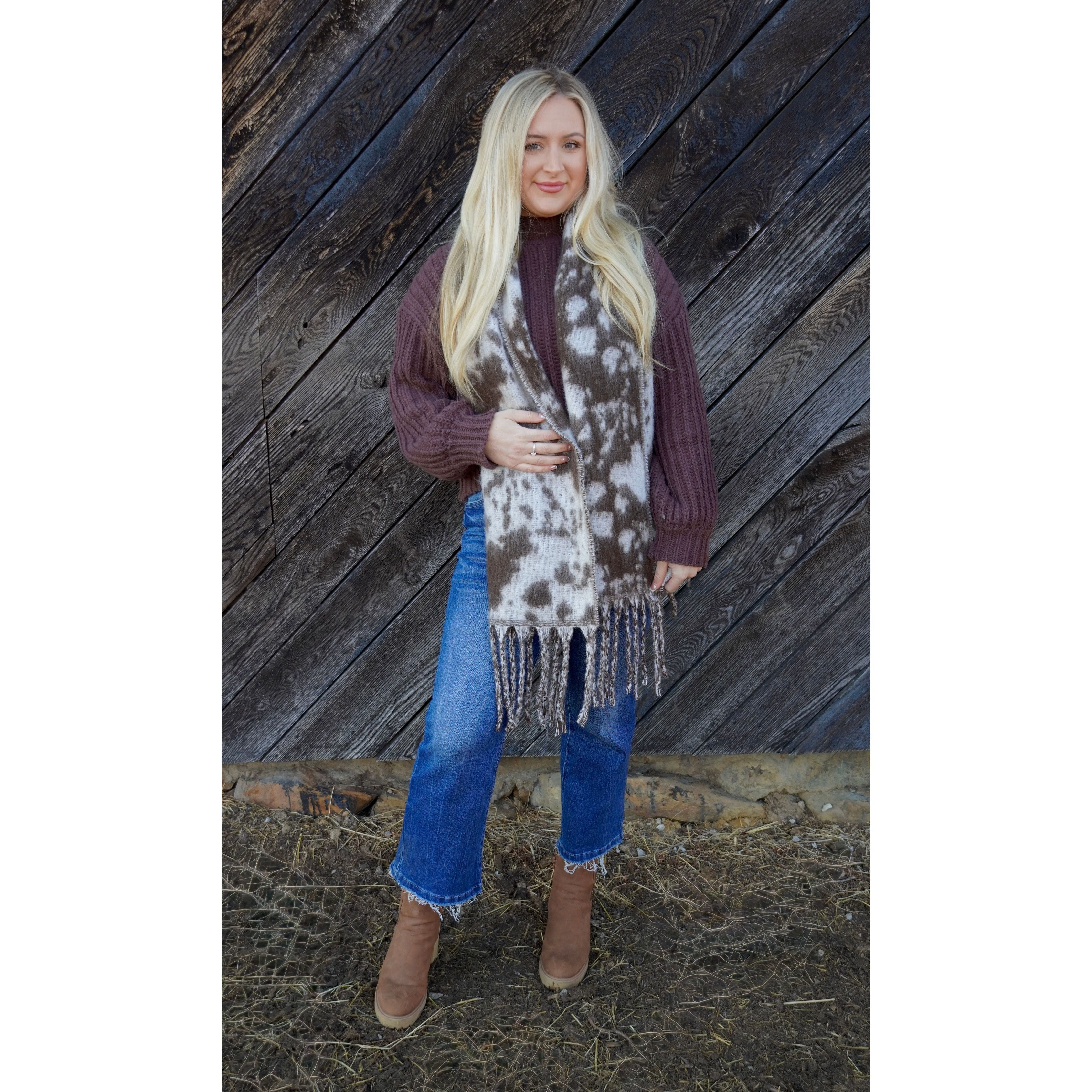 Cow Print Scarf
