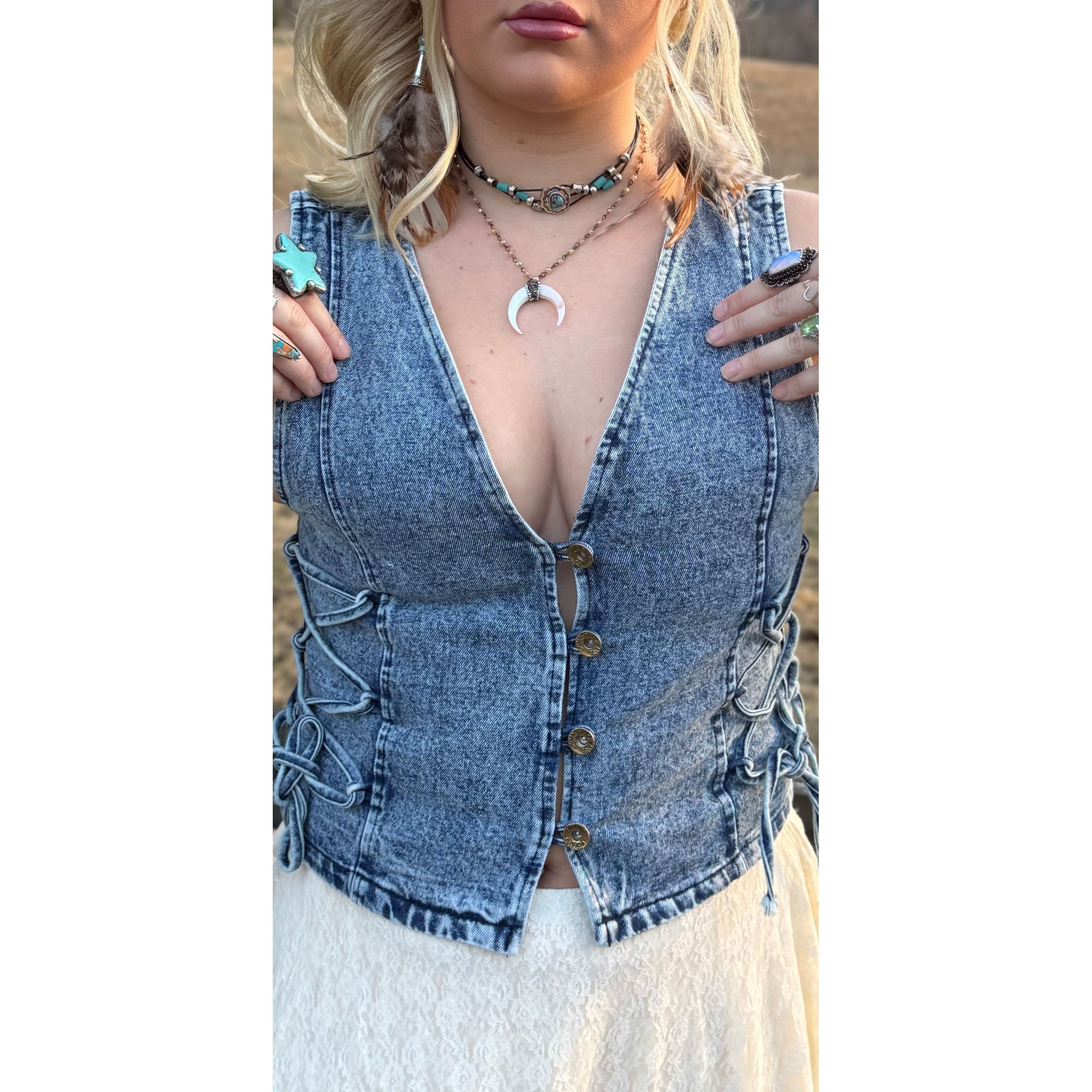 Wisteria Denim Vest