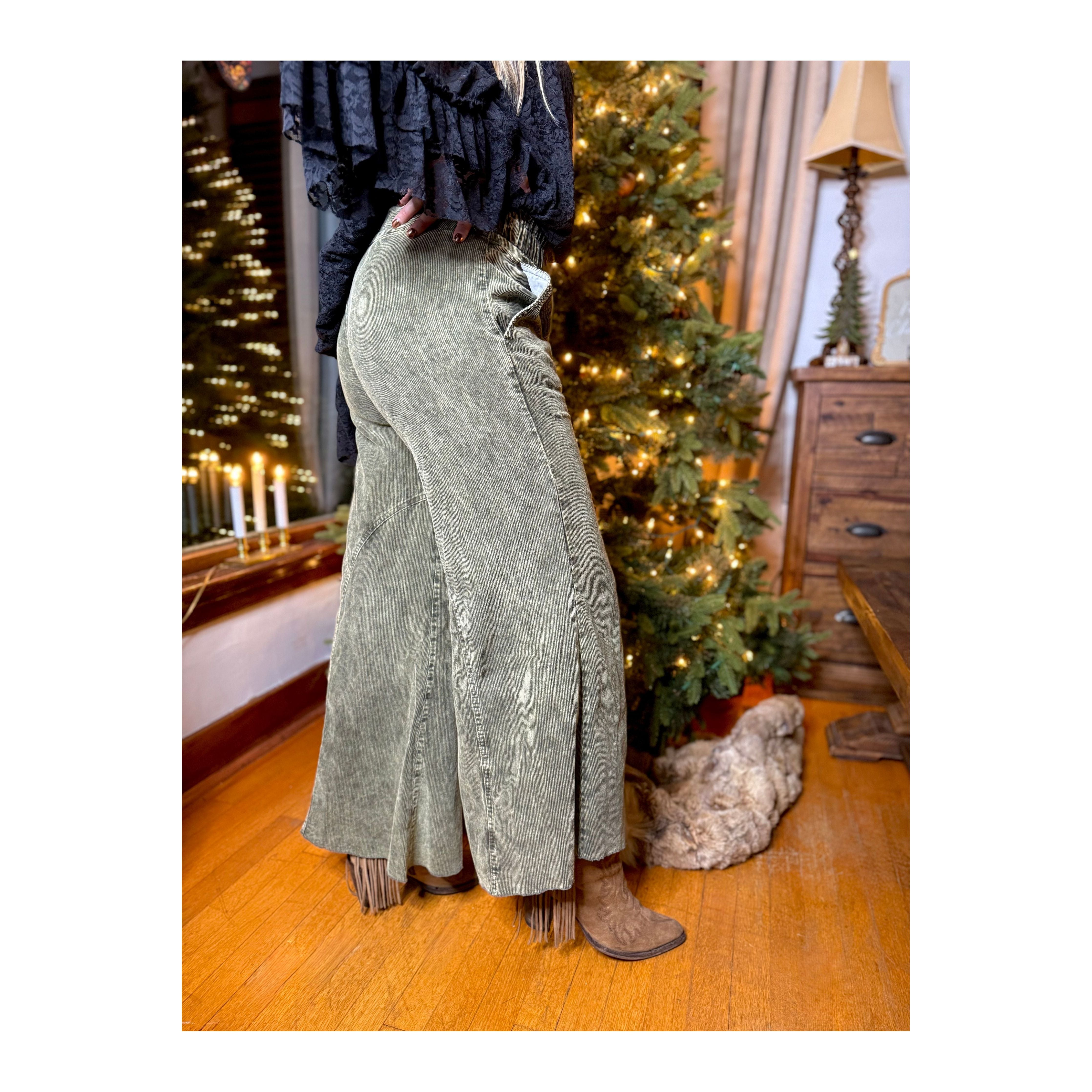 Olive Green Corduroy Pants