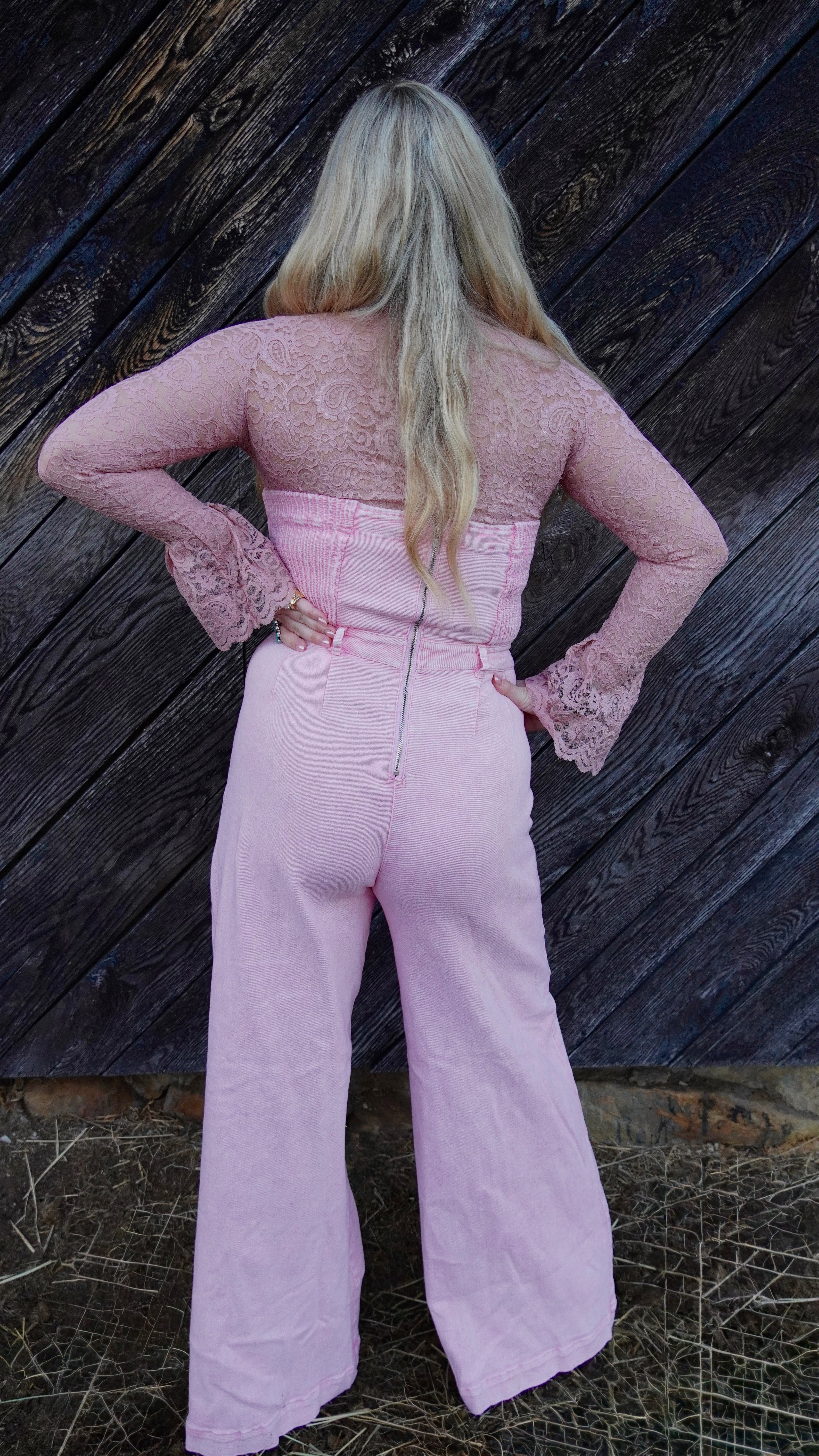 Denim Pink Jumpsuit