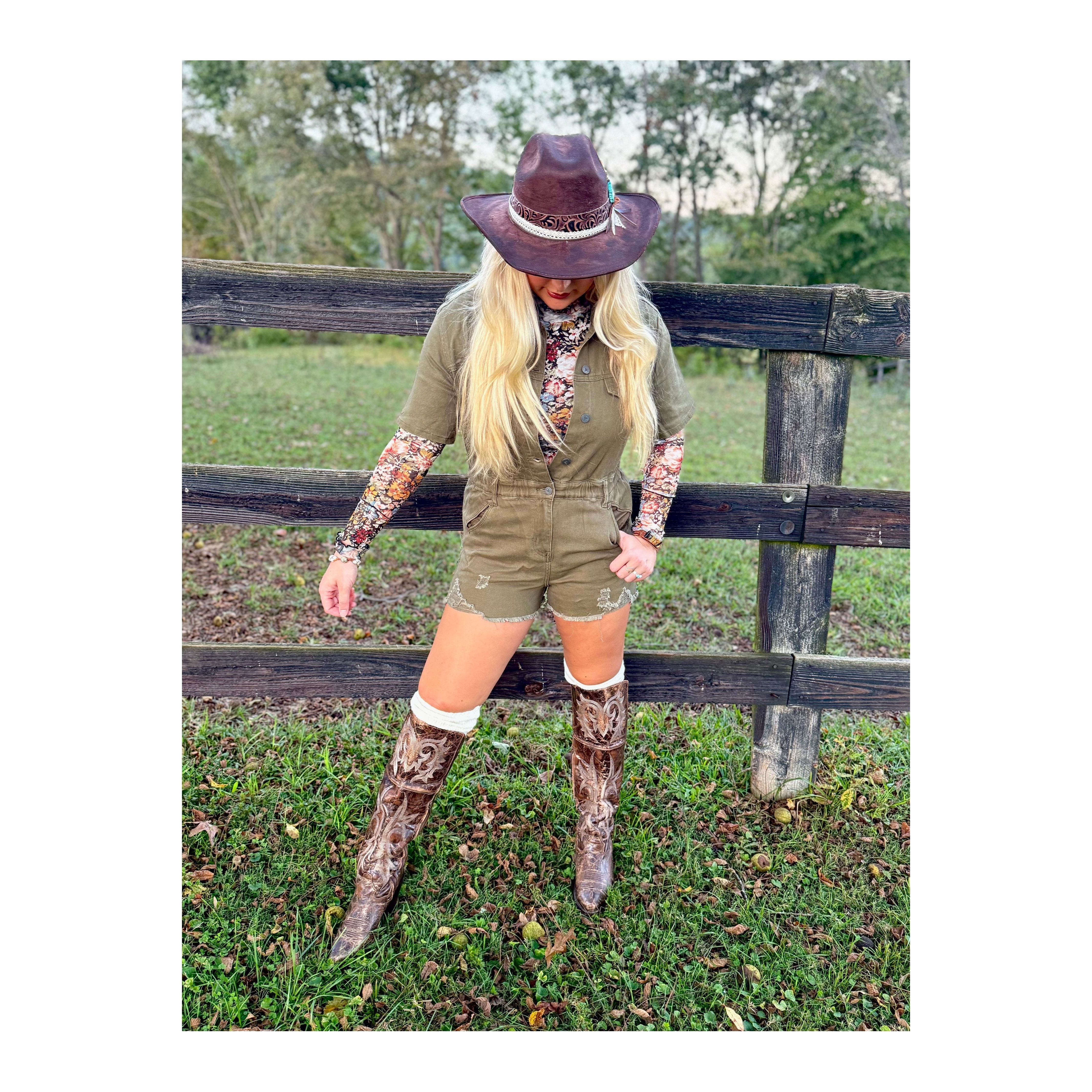 Combat Ready Army Green Romper