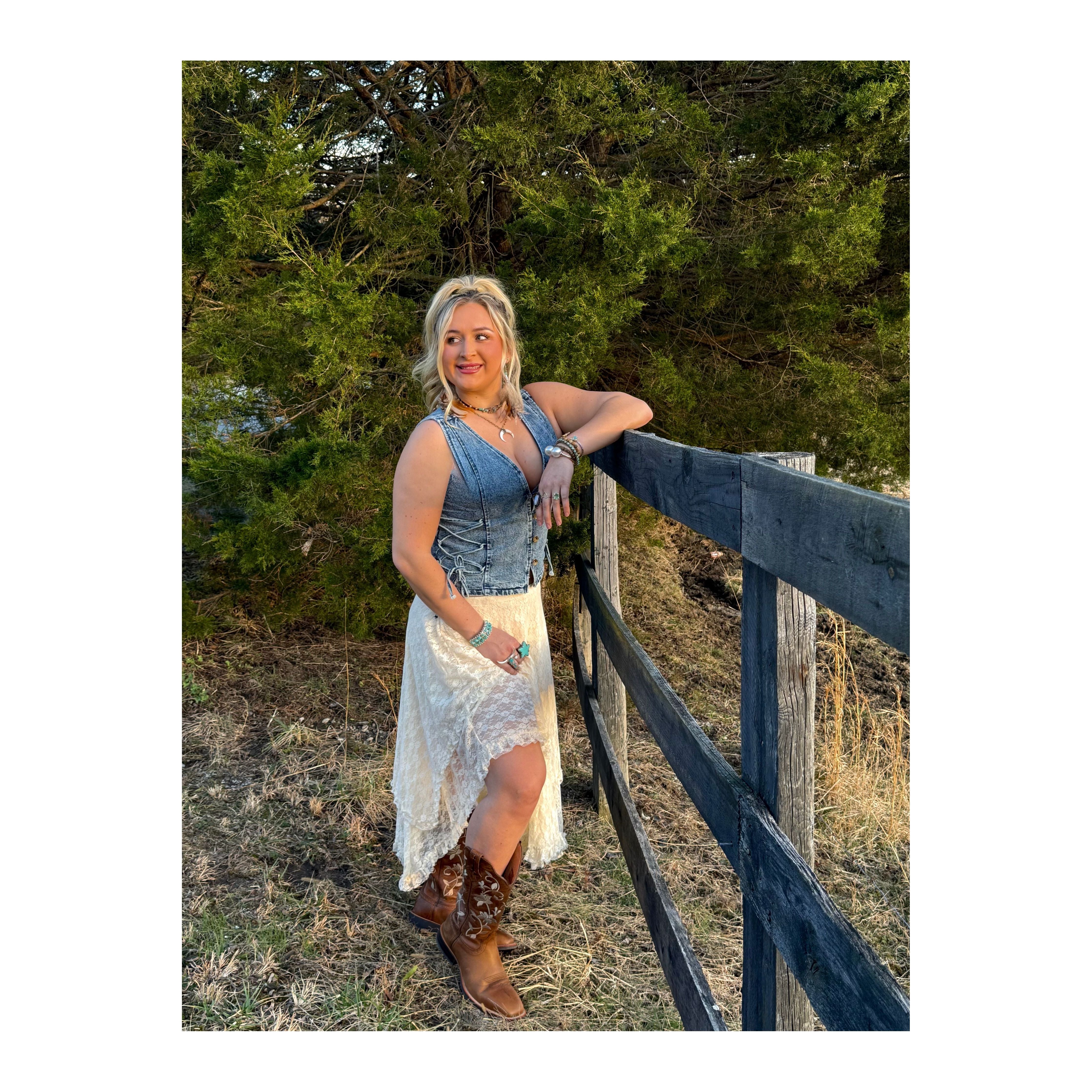 Wisteria Denim Vest