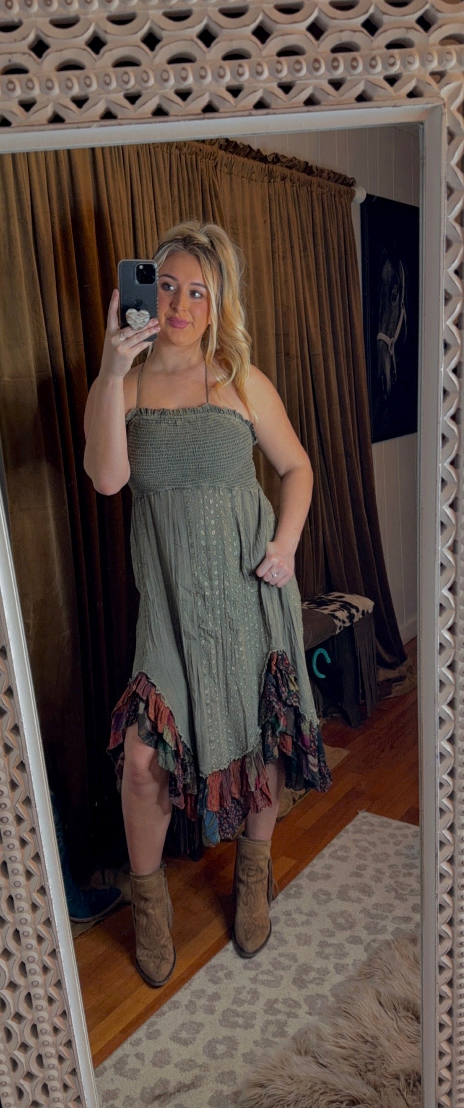 Picking Flowers Boho Midi Dress