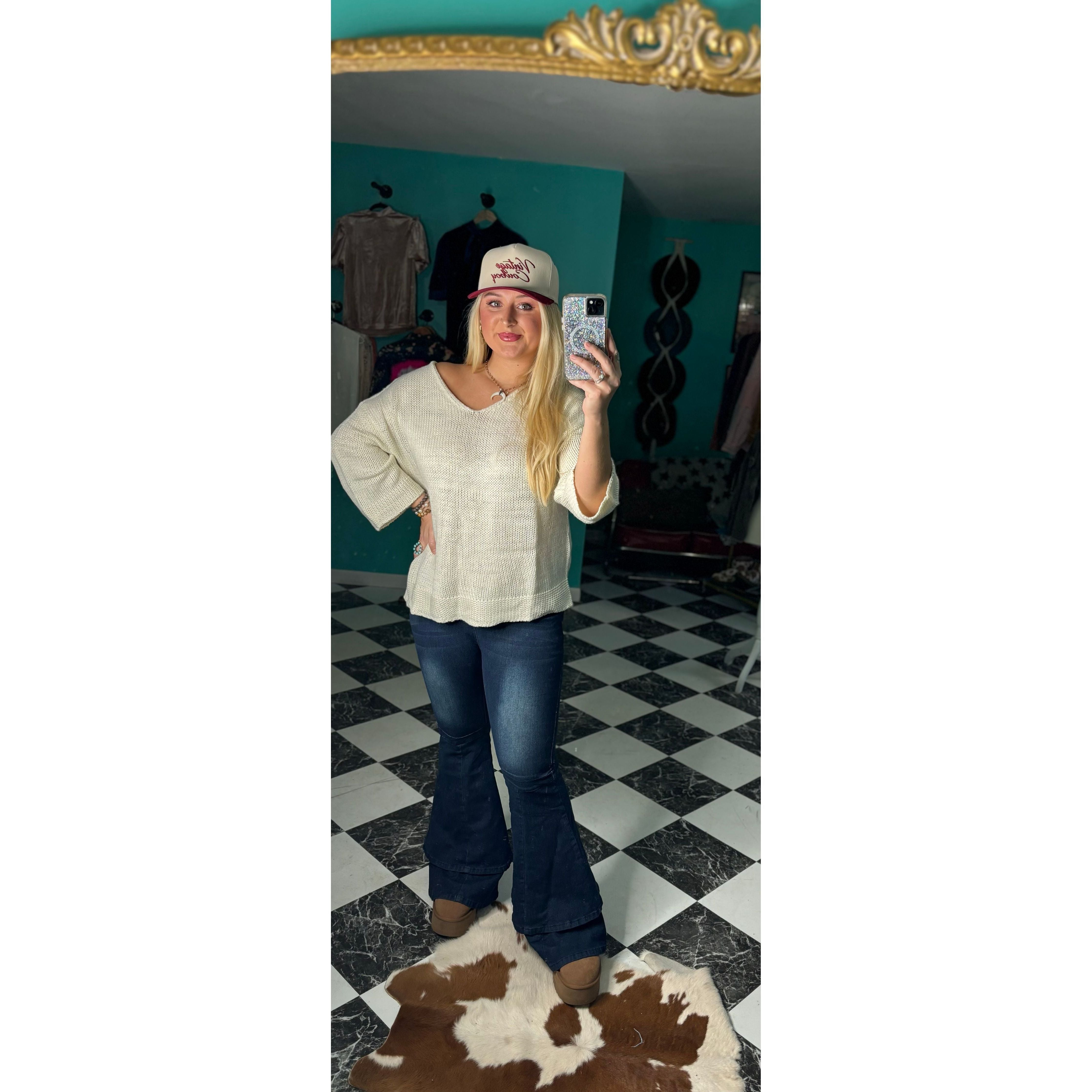 Vintage Cowboy Hat (Burgundy)