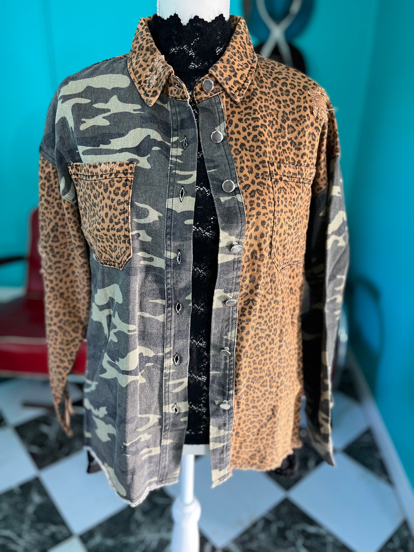 Leopard/Camo Jacket