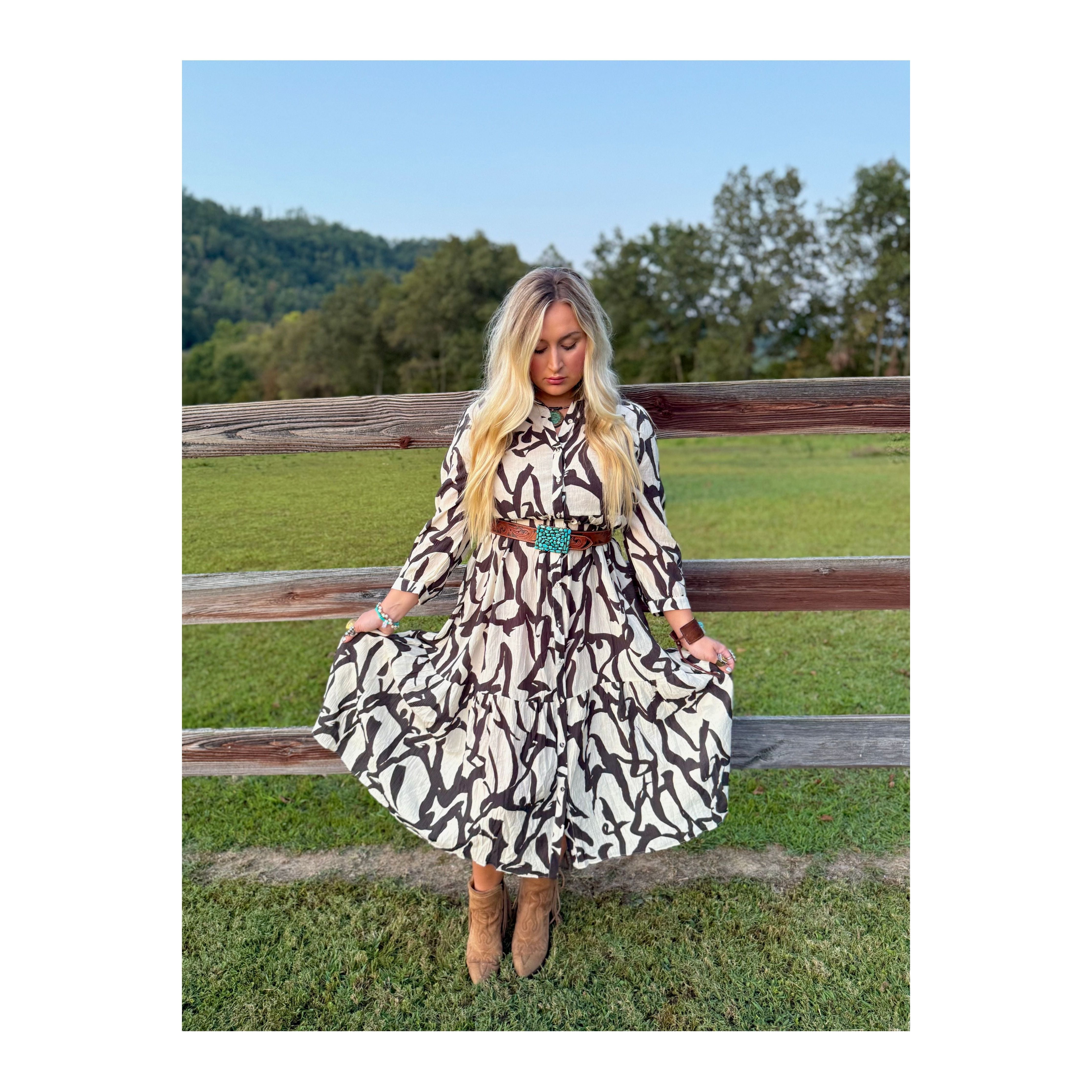 A lovely Day Black and White Dress