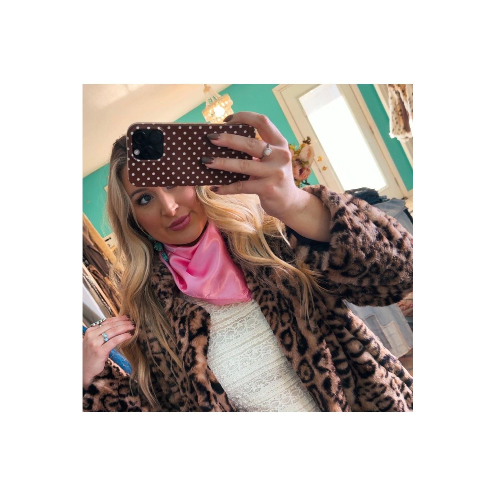 Baby Pink Satin Scarf