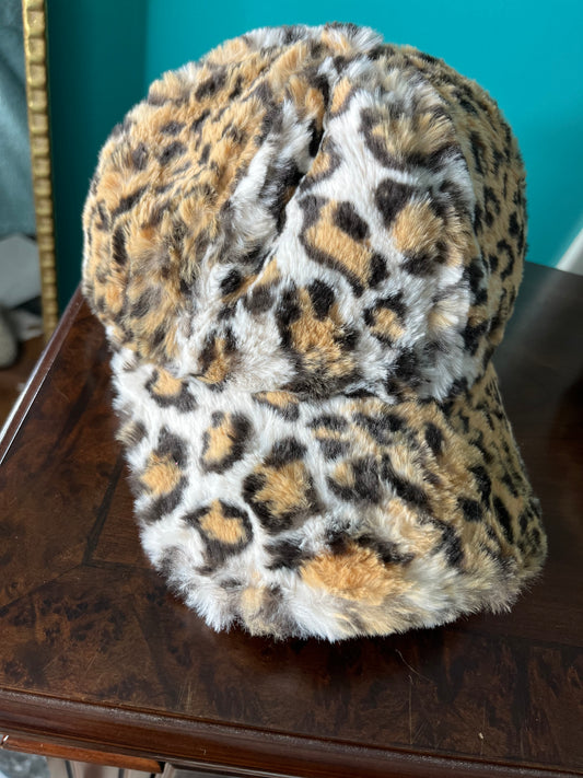 Furry Leopard Hat