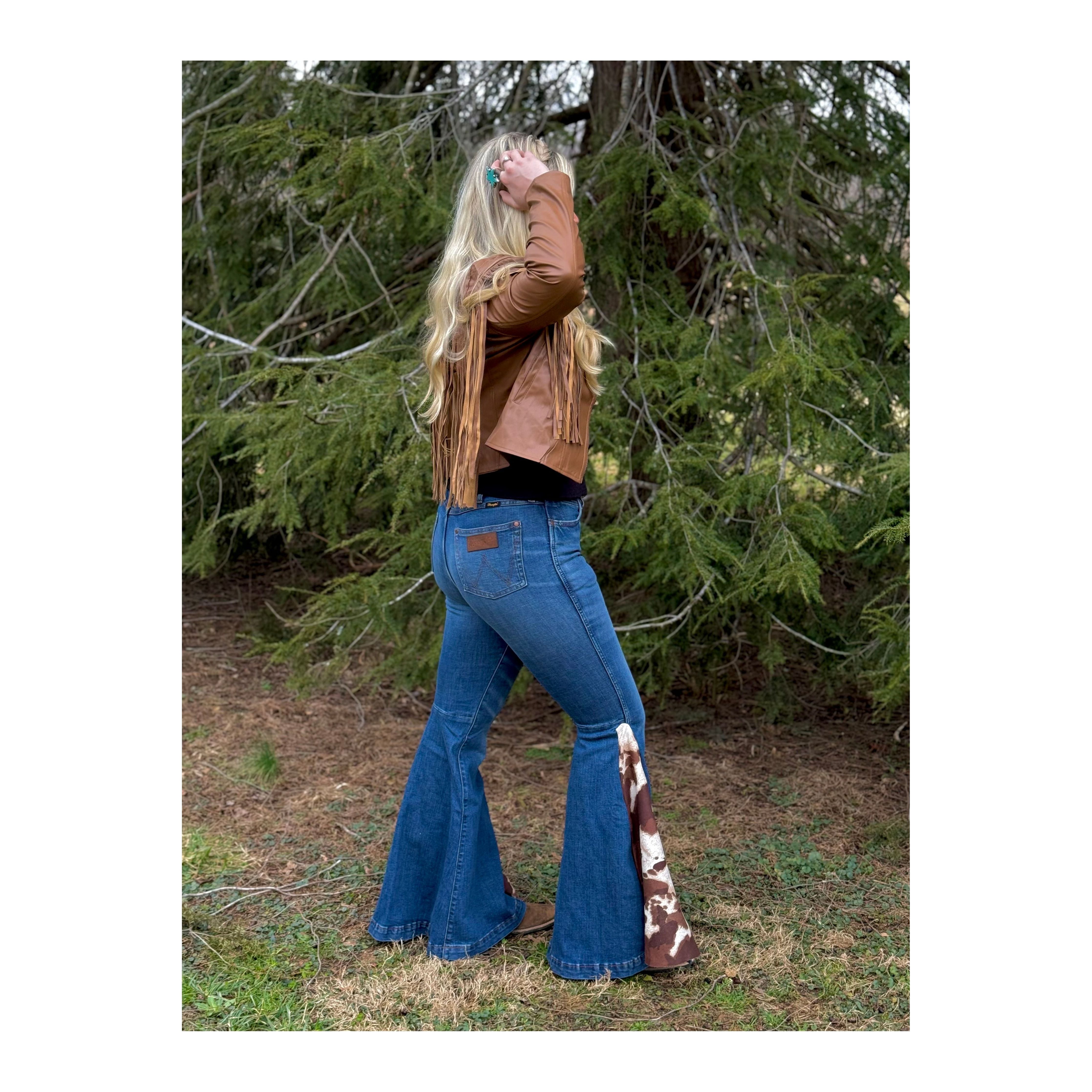 The Serina Leather Fringe Jacket