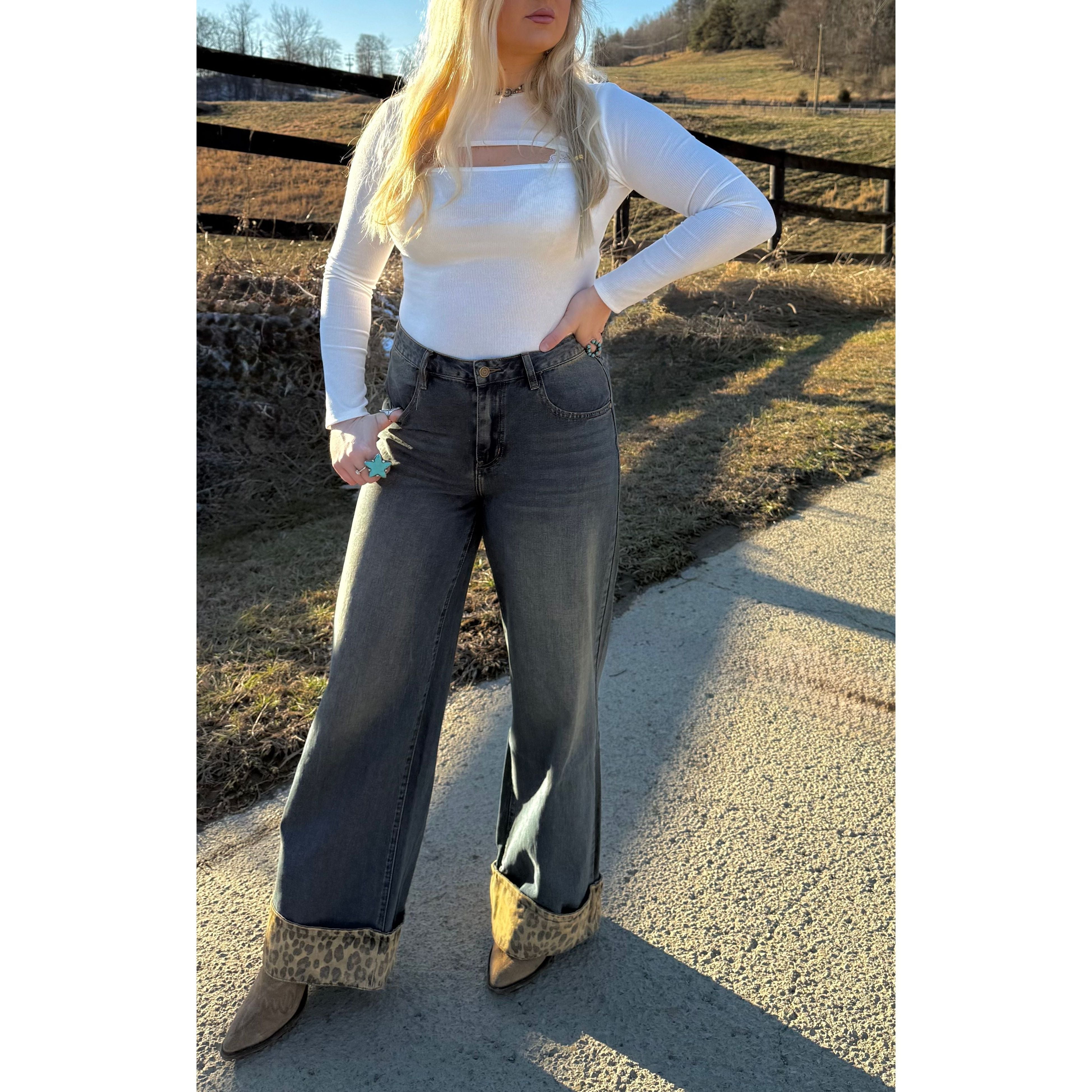 Cheetah Cuff Jean