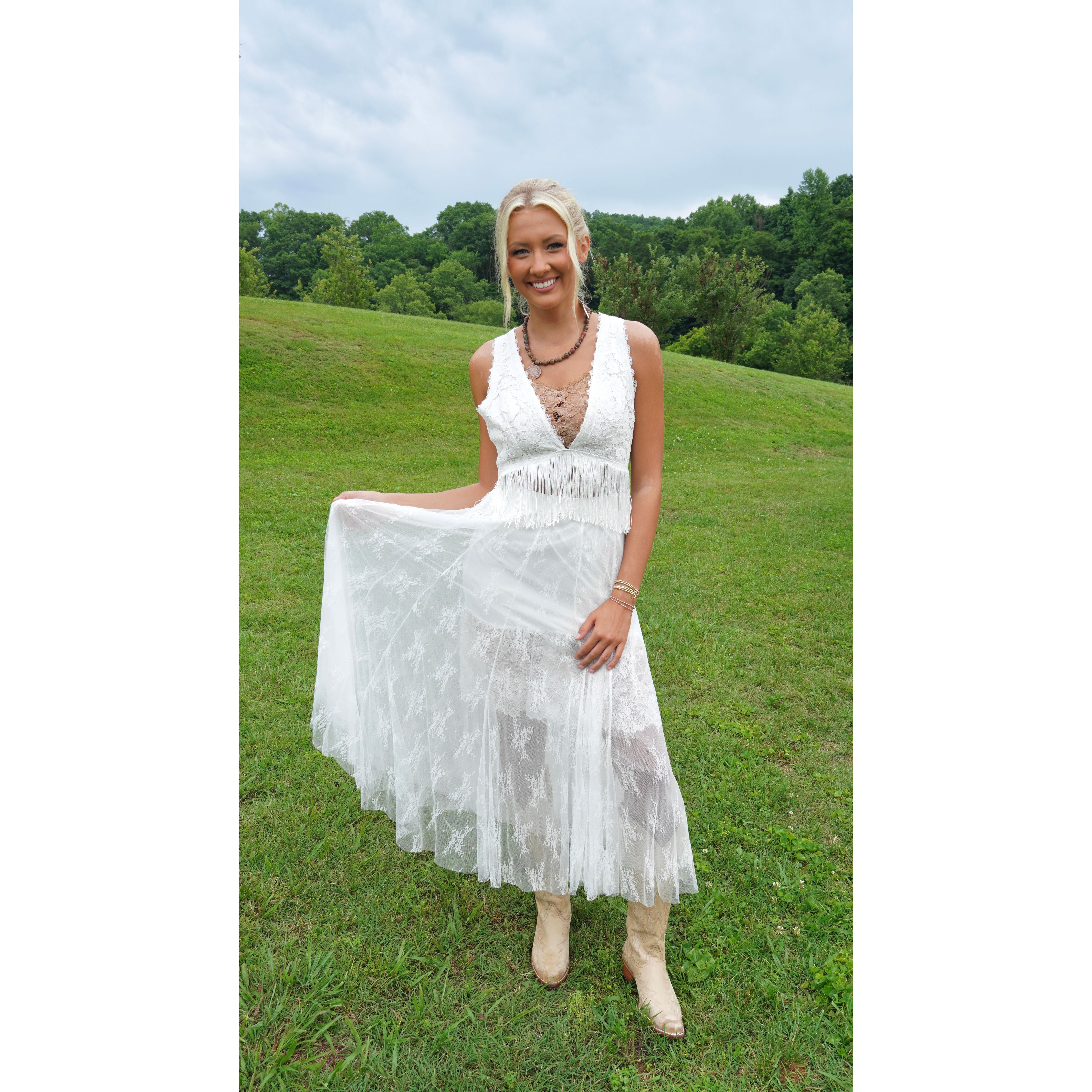 White Lace Sheer Layering Skirt