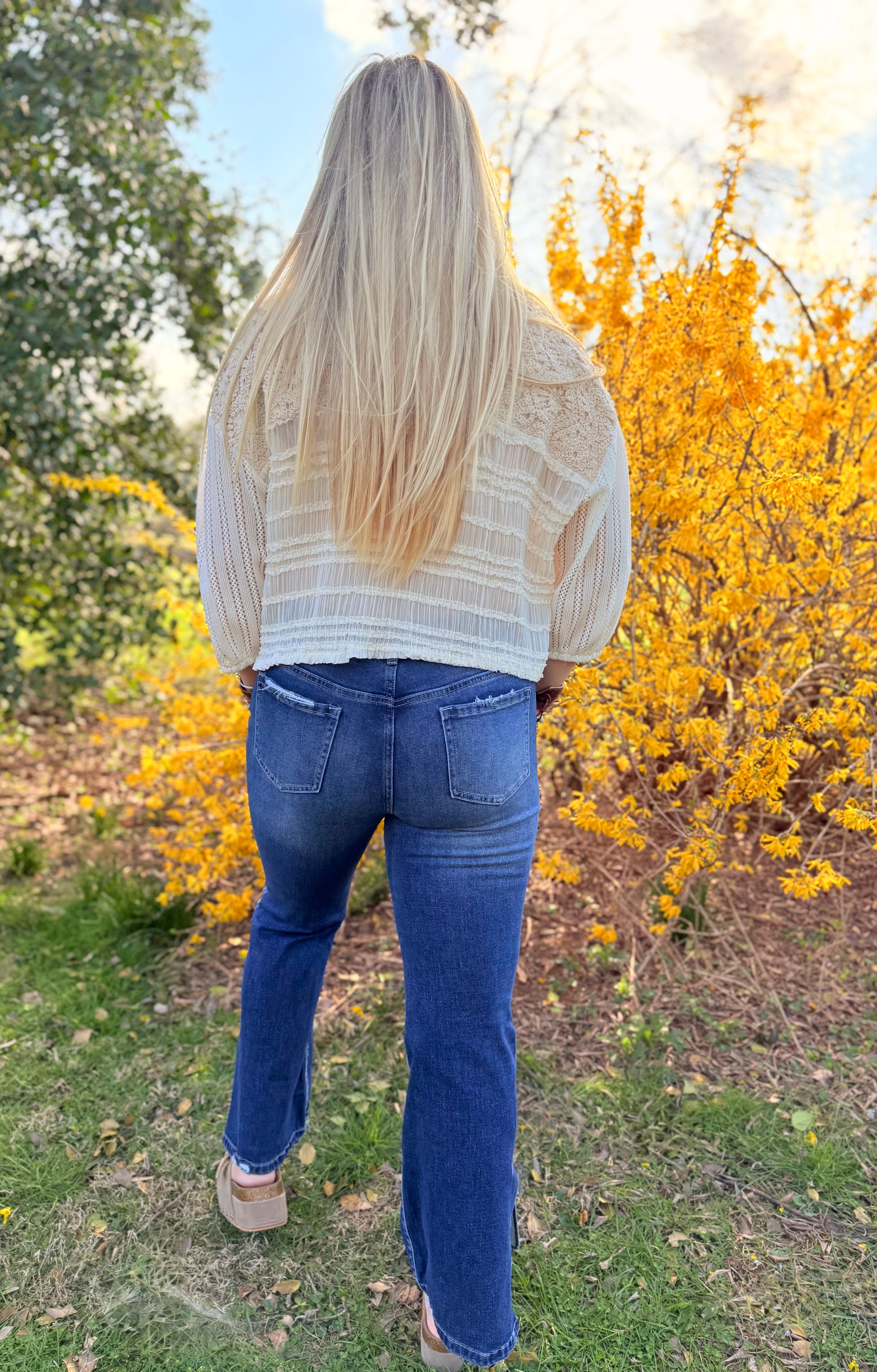 Chelsi Split Flared Jean