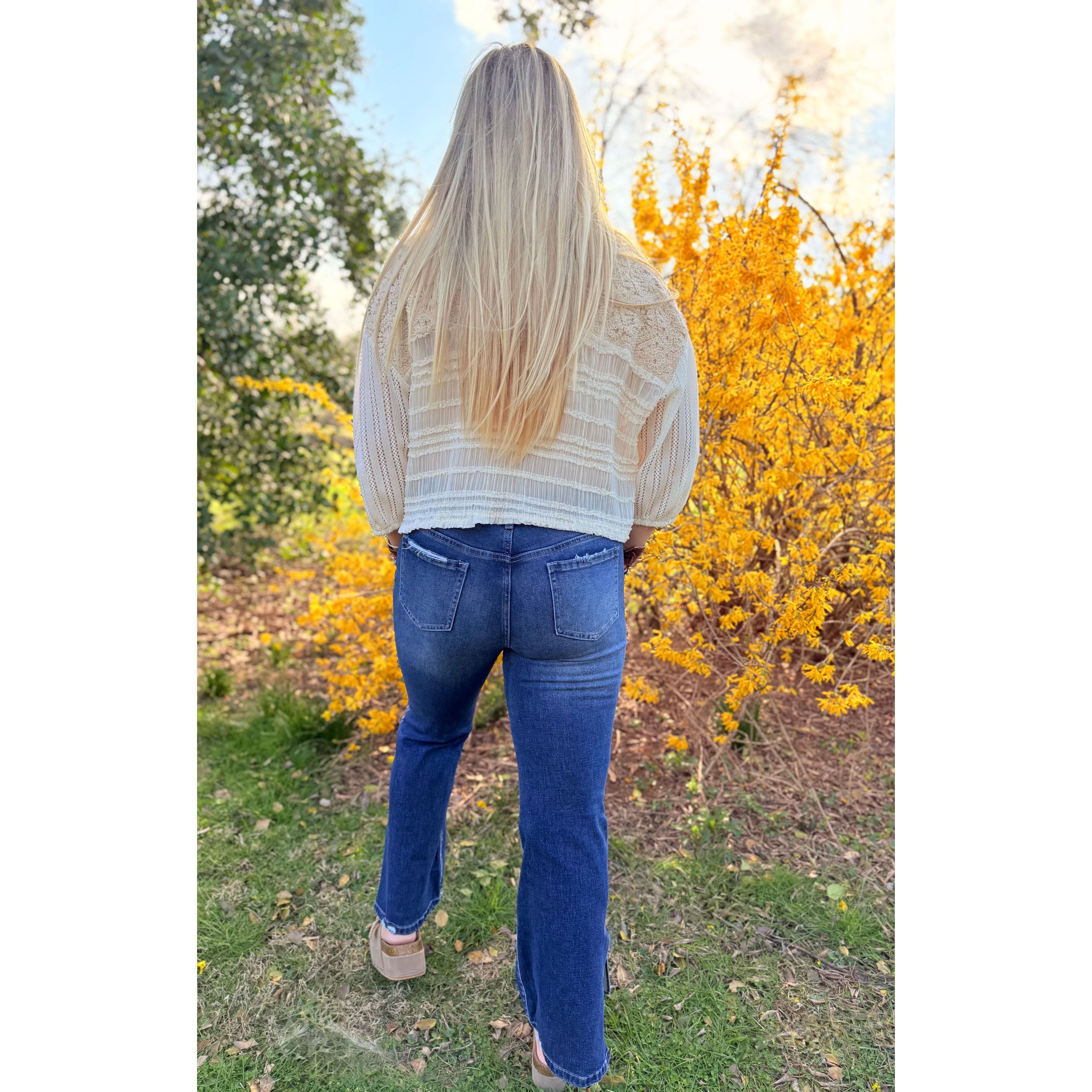 Chelsi Split Flared Jean