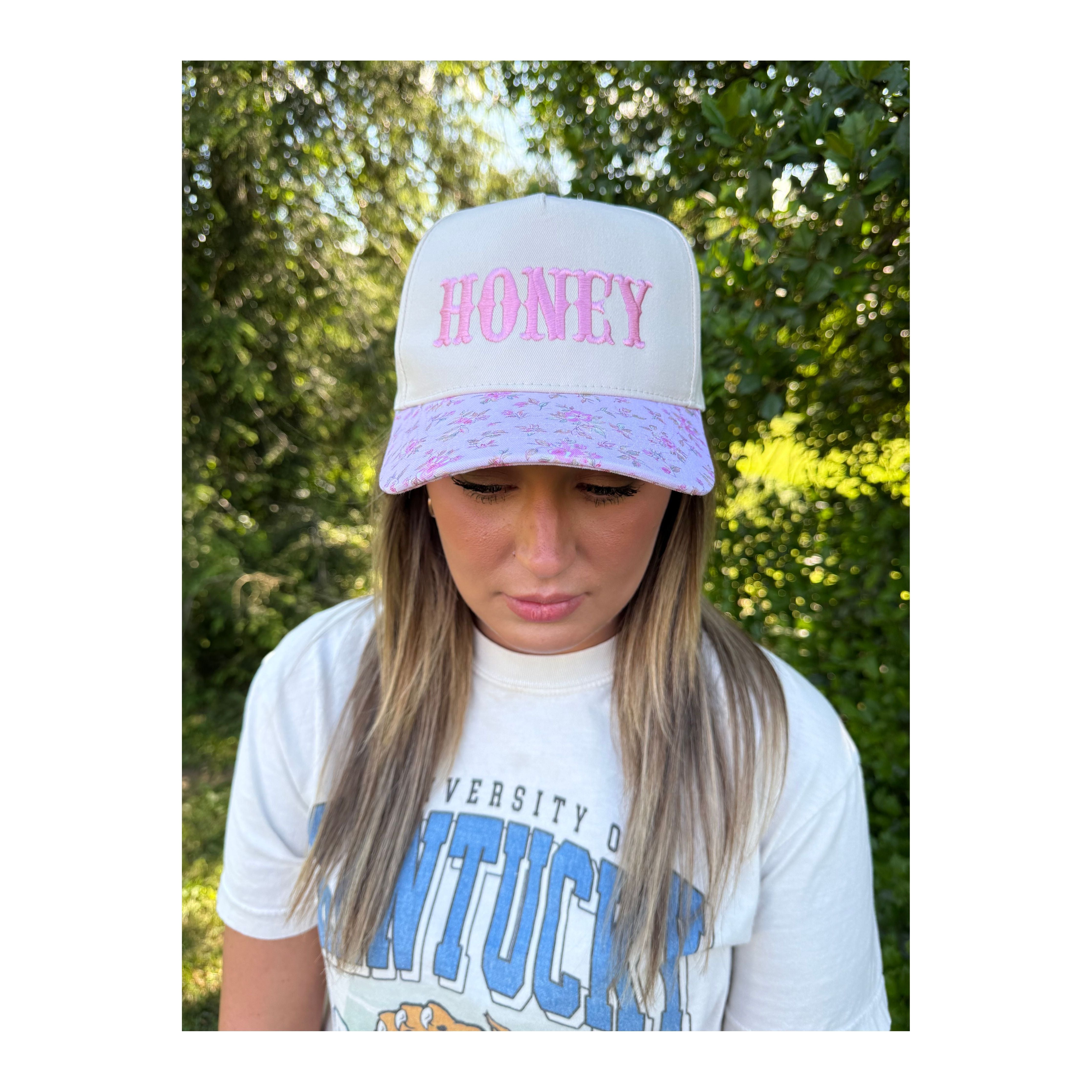 HONEY Floral Pink Hat