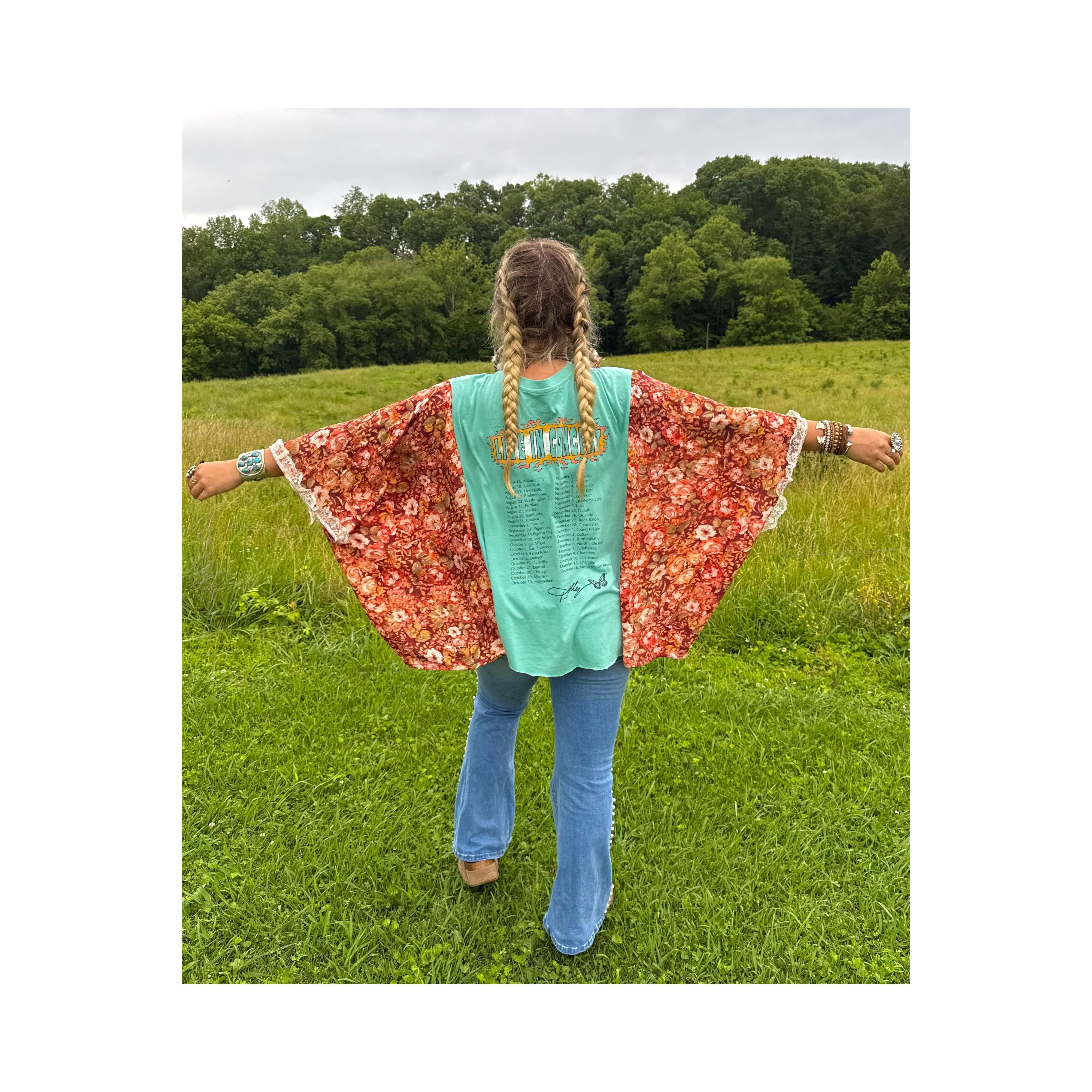 Dolly Upcycled Tee (lace trim)