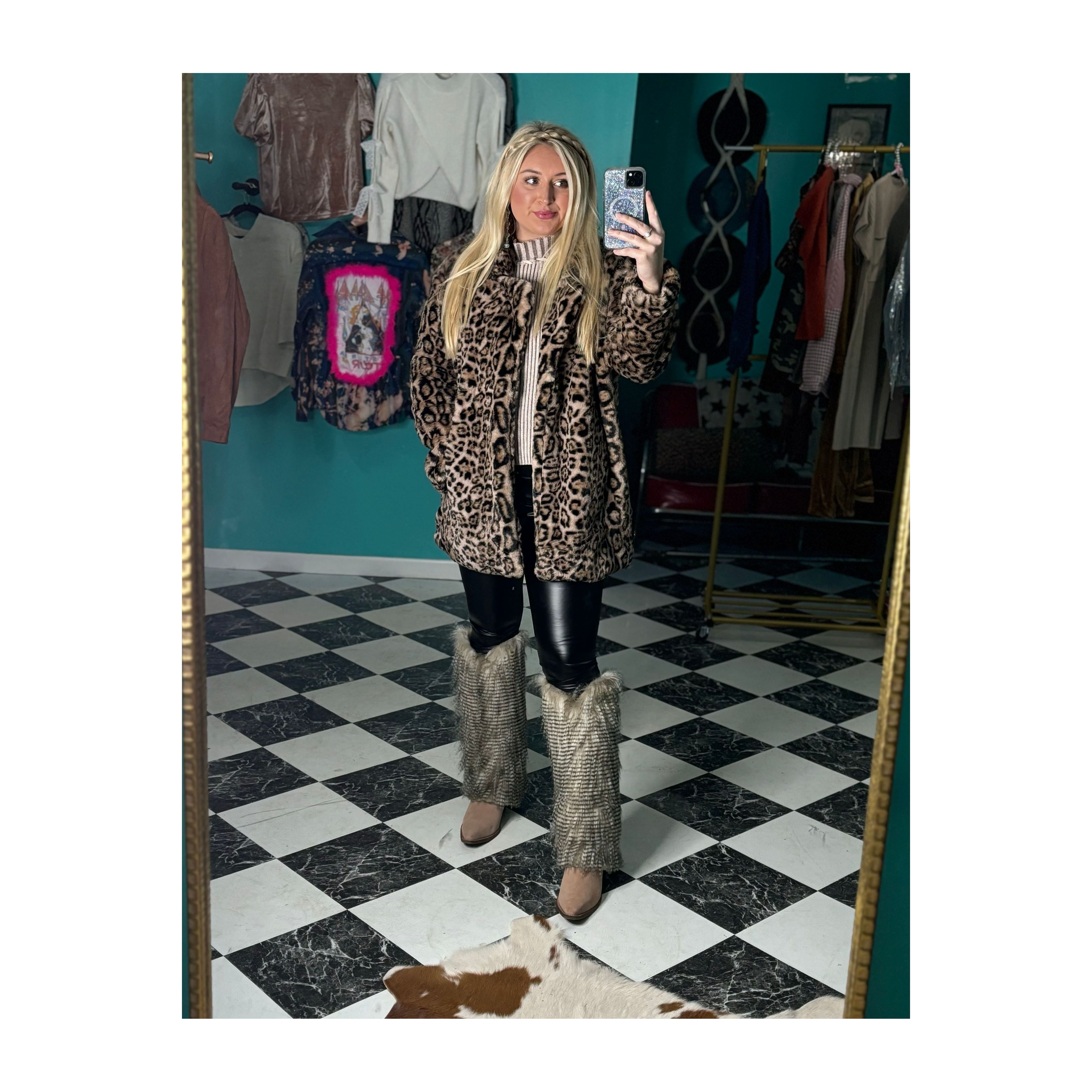 Cheetah Faux Fur Jacket